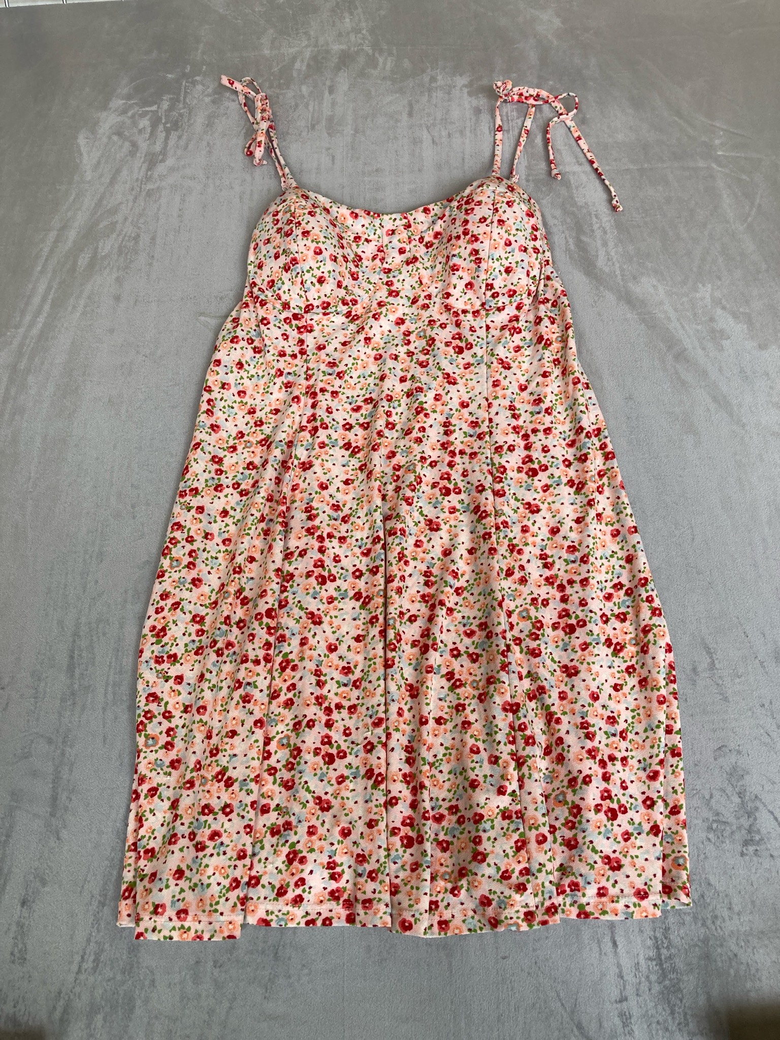 Lily Rose Light Pink Ditsy Floral Sundress Size XXL