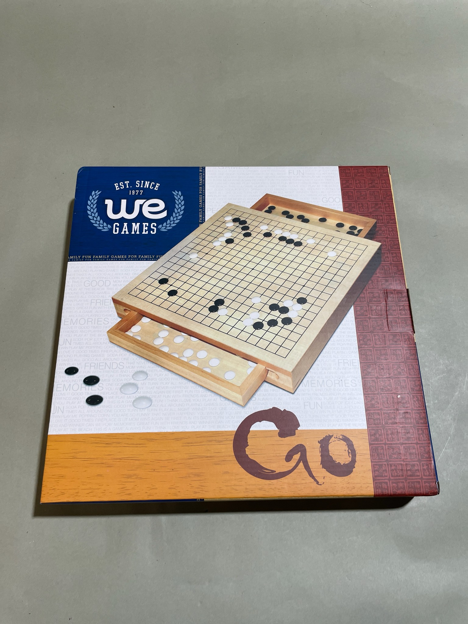 We Games Brown Wood-Style Go Board Set