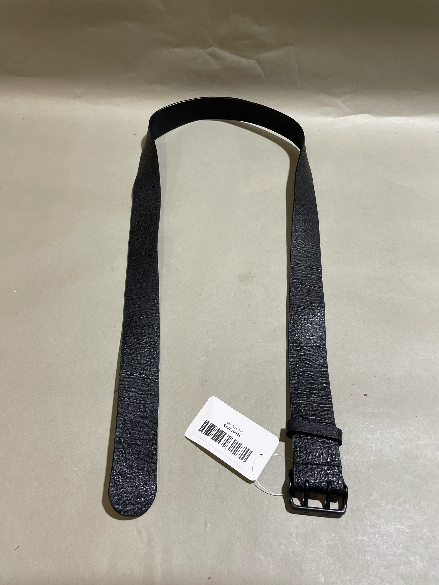 Black Textured Belt