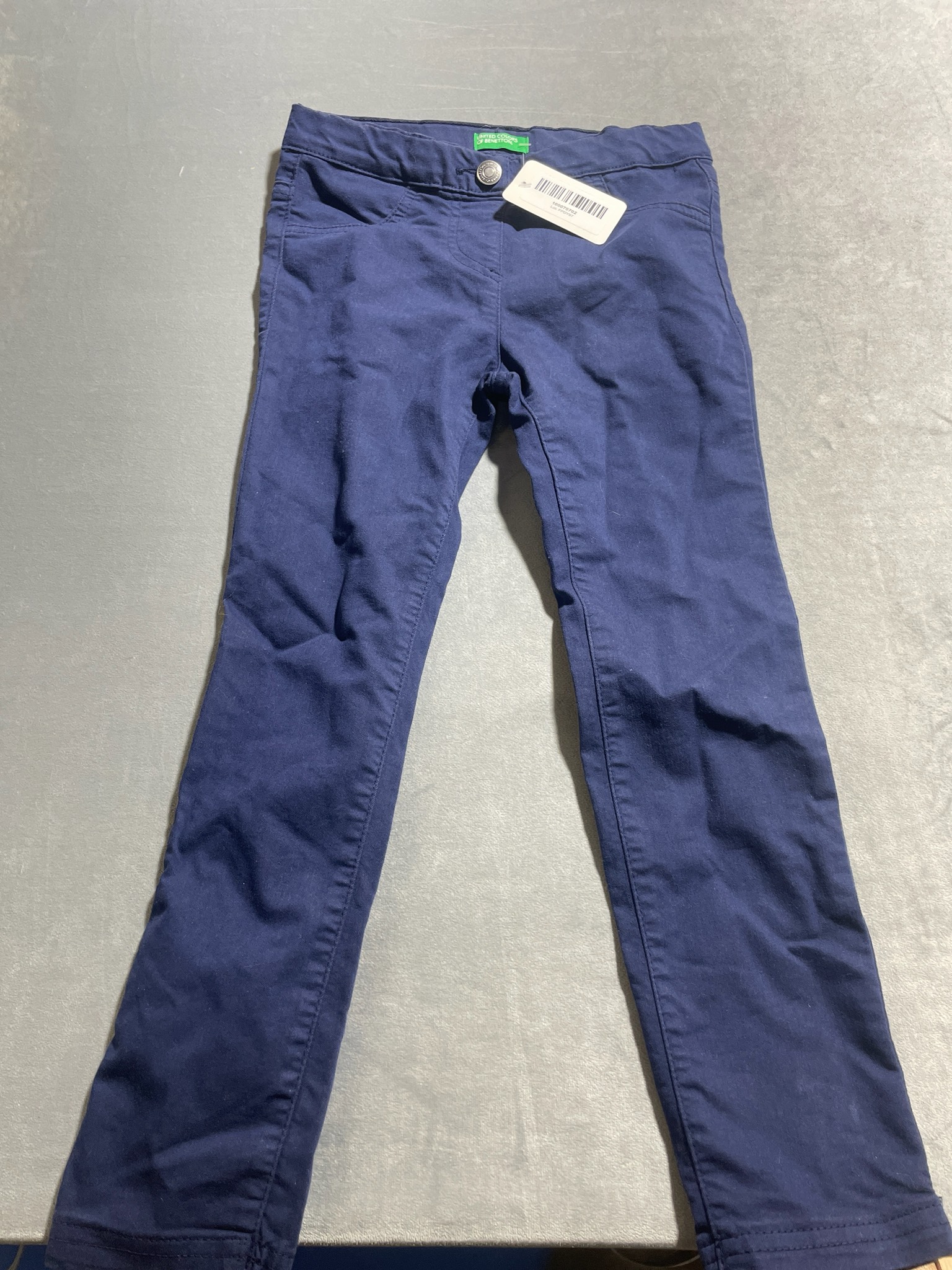 United Colors of Benetton Navy Blue Slim Tapered Pants Size 6-7 Years