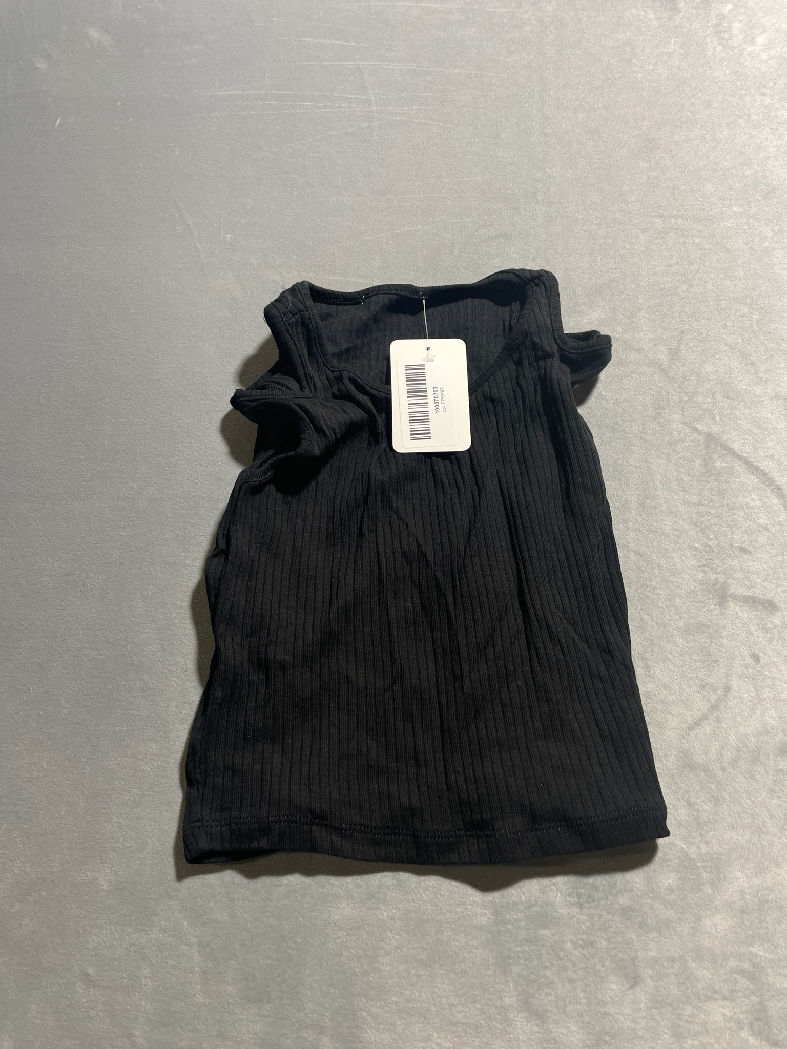 Black Ribbed tank top