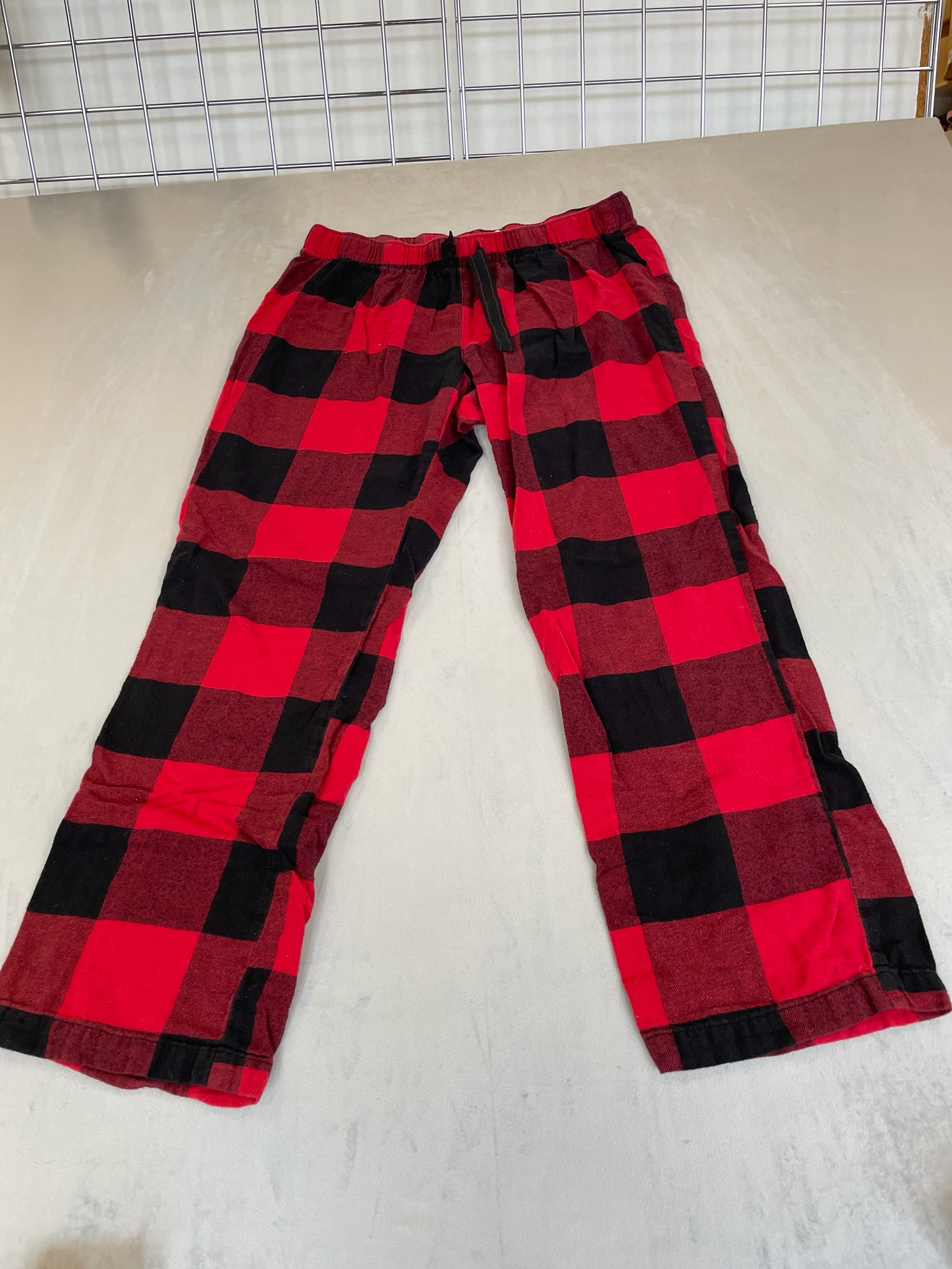 Old Navy Red Black Buffalo Plaid Flannel Pajama Pants Size M