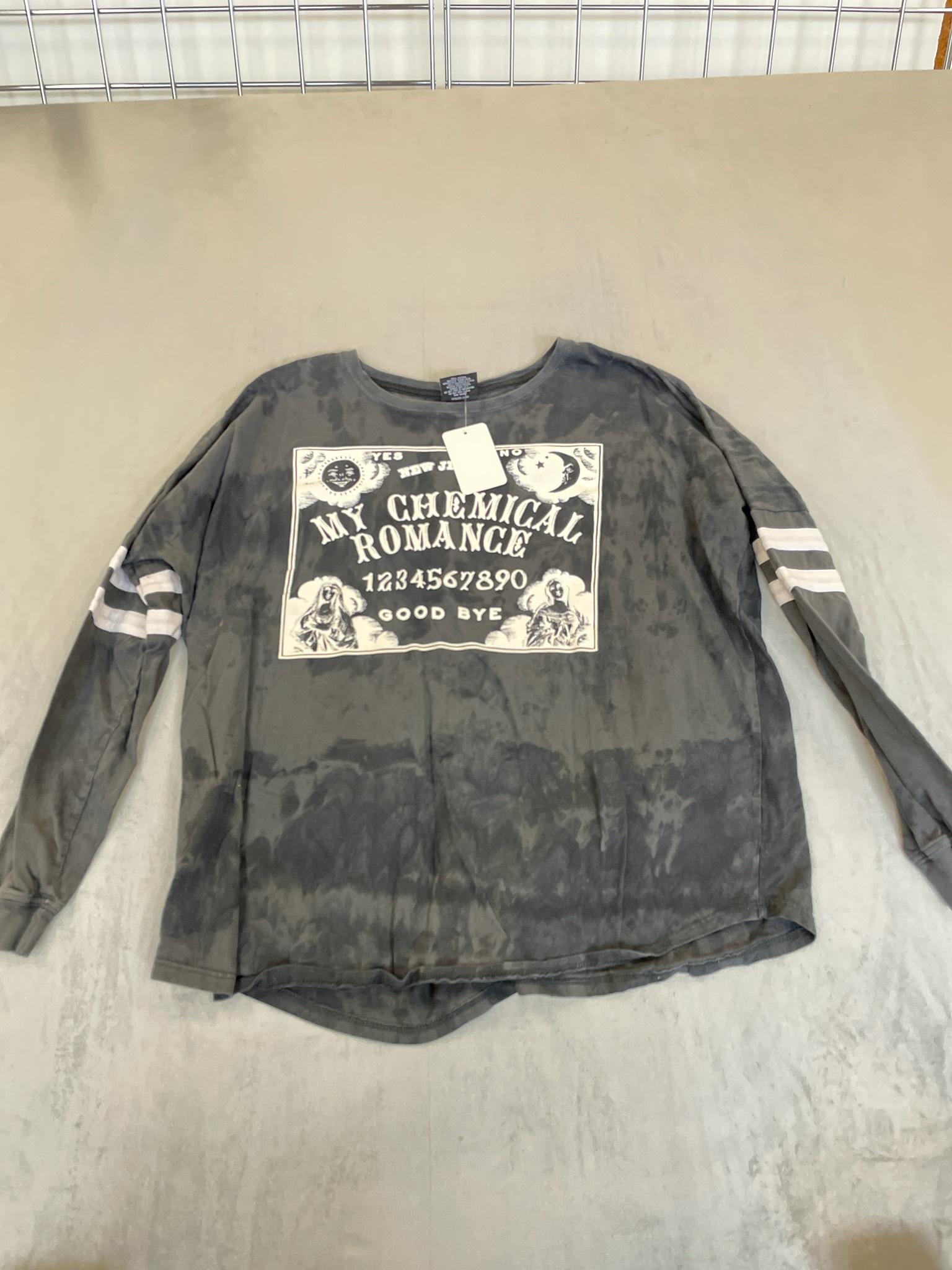 My Chemical Romance Charcoal Acid-Wash Cotton Long Sleeve T-Shirt Size M