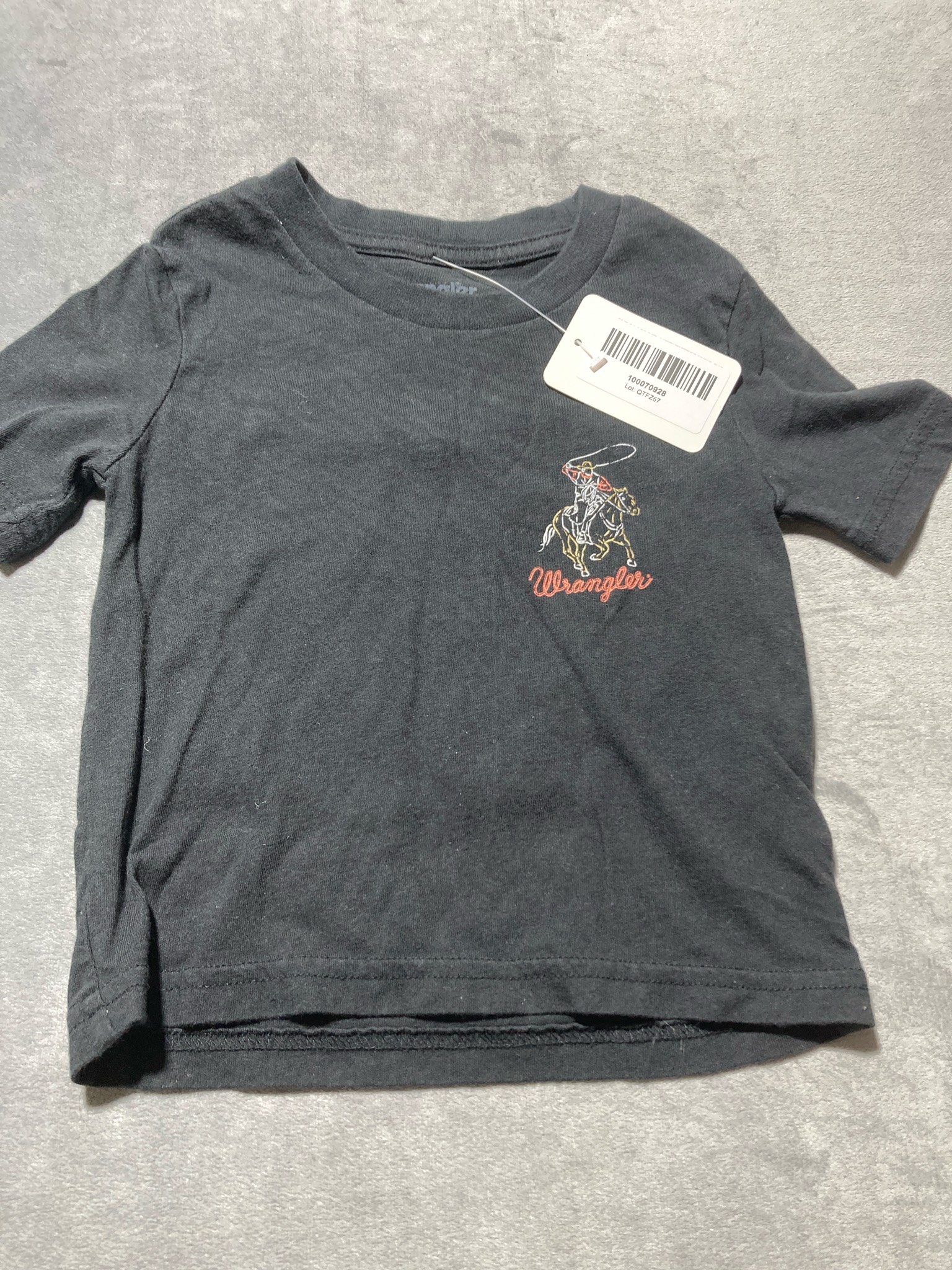 Wrangler Black Knit T-Shirt Size 2XS