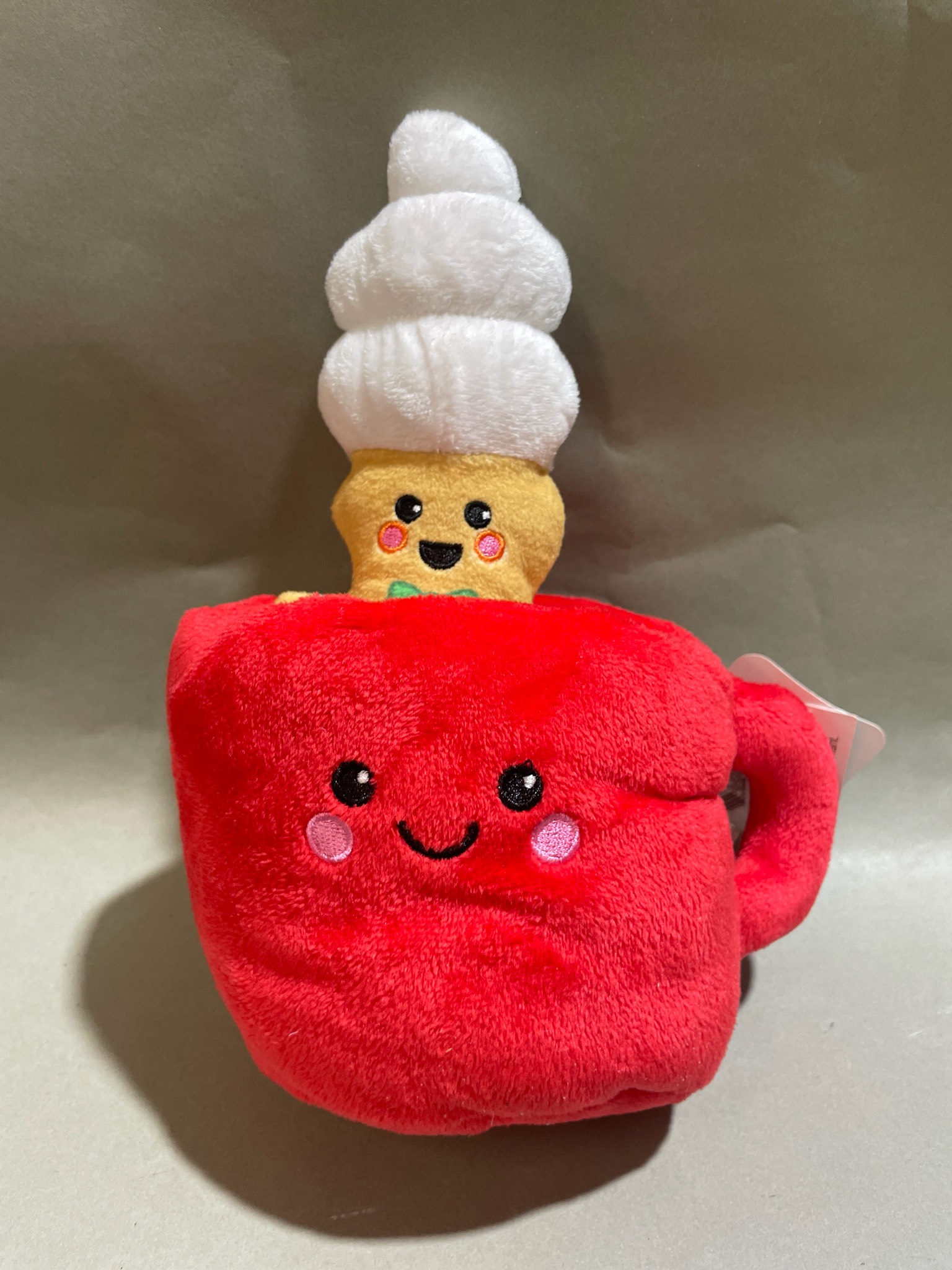Red Mug-Shaped Plush Toy