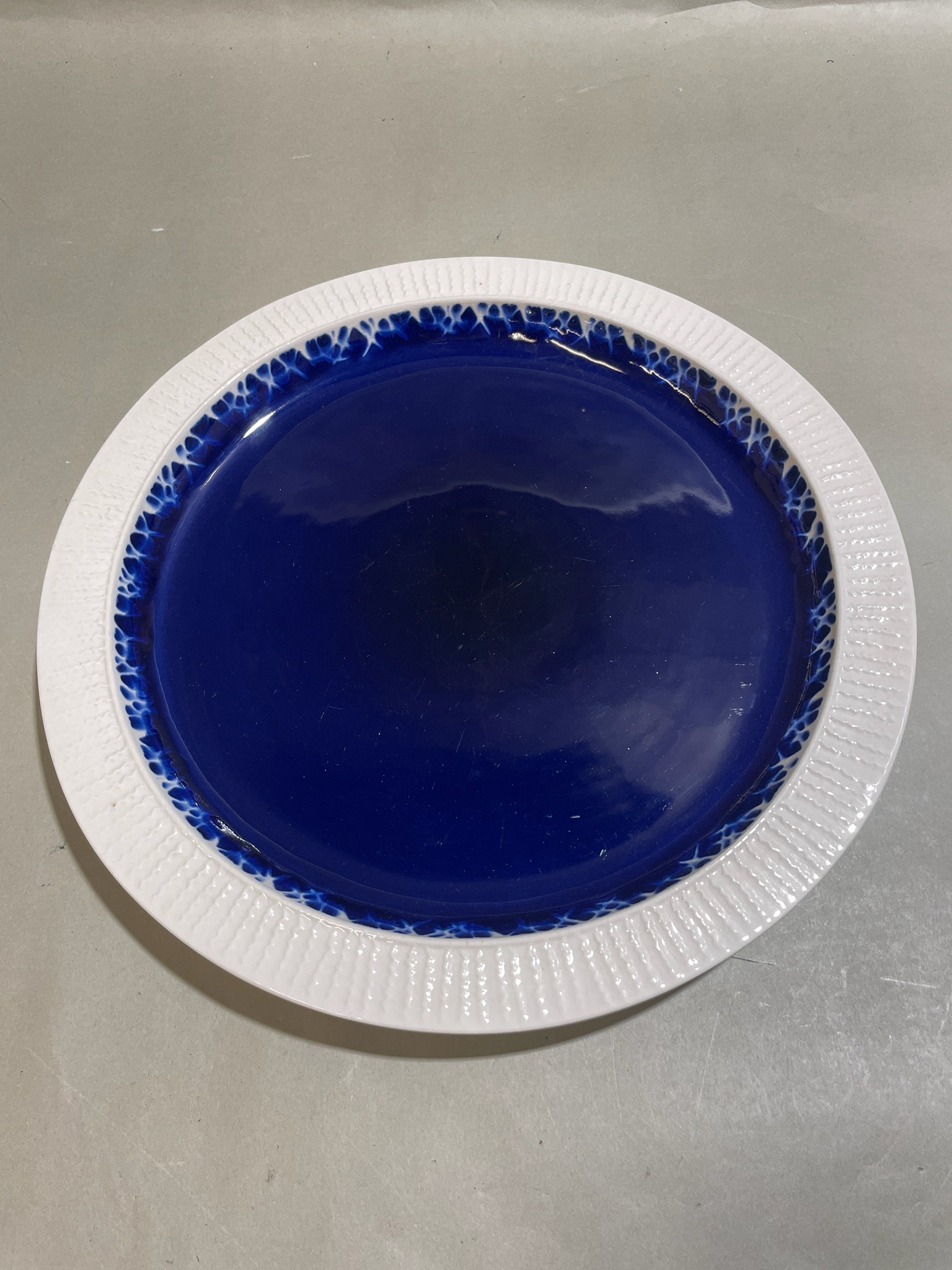 Pier 1 Cobalt Blue Stoneware Oval Serving Platter