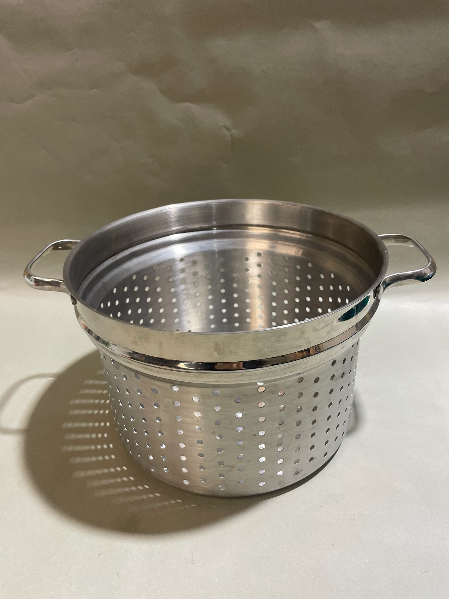 Silver Perforated Stainless Steel Colander