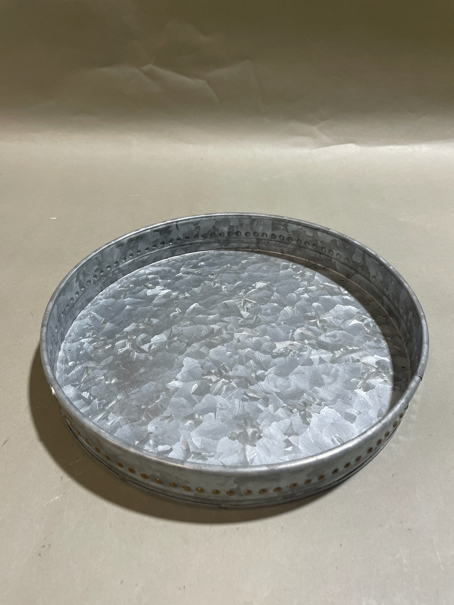 Southern Living Silver Galvanized Hammered Tray