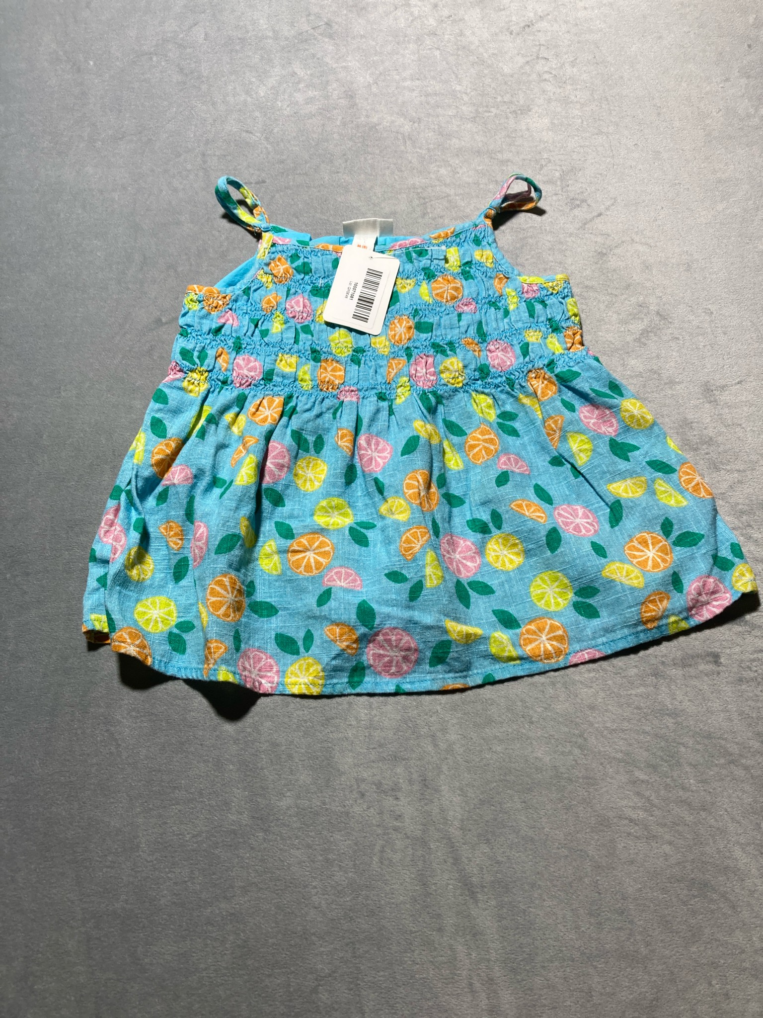 Cat & Jack Aqua Citrus Print top size medium (8)