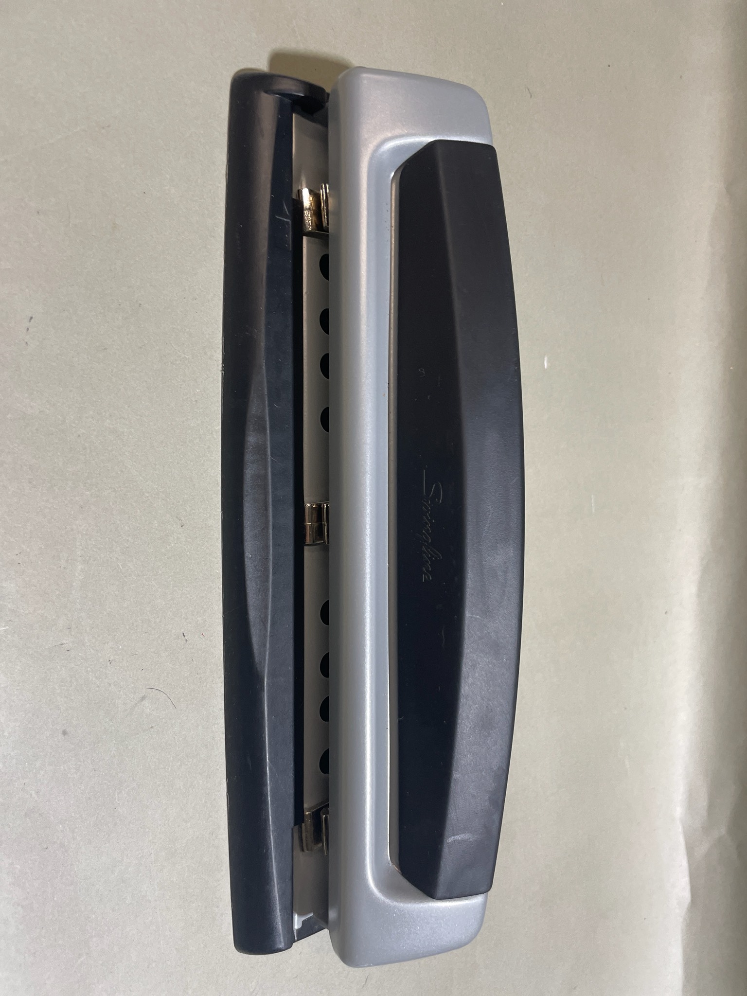 Swingline Black and Silver Adjustable Desktop Hole Punch