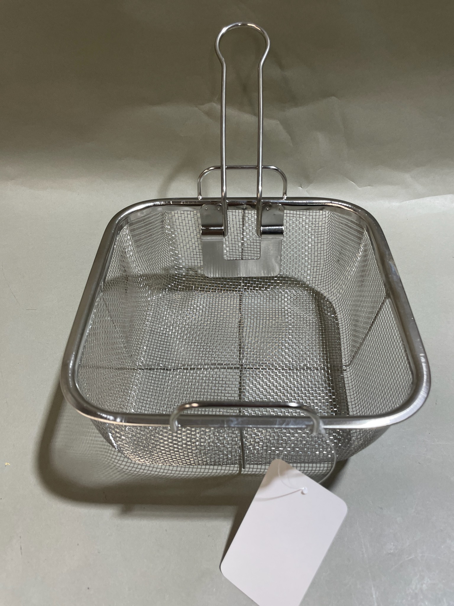 Silver Rectangular Mesh Basket