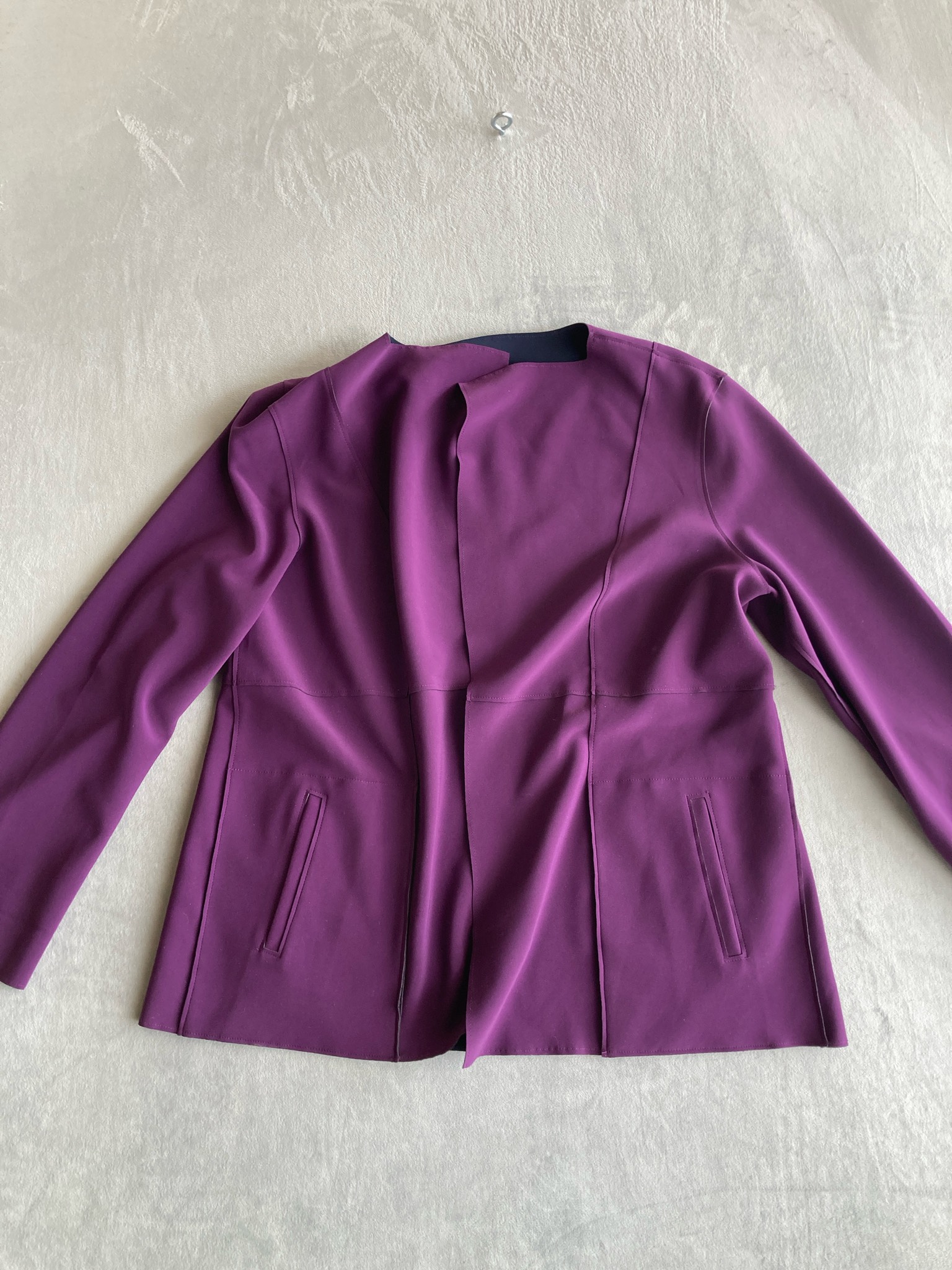 Plum Ponte Longline Blazer