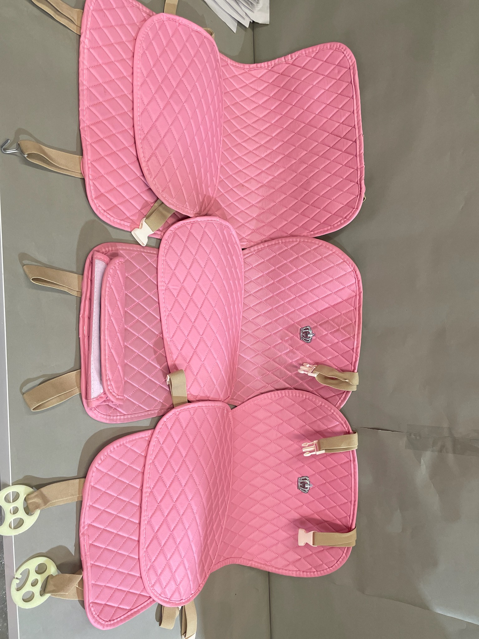 Pink Quilted Seat Protector Set