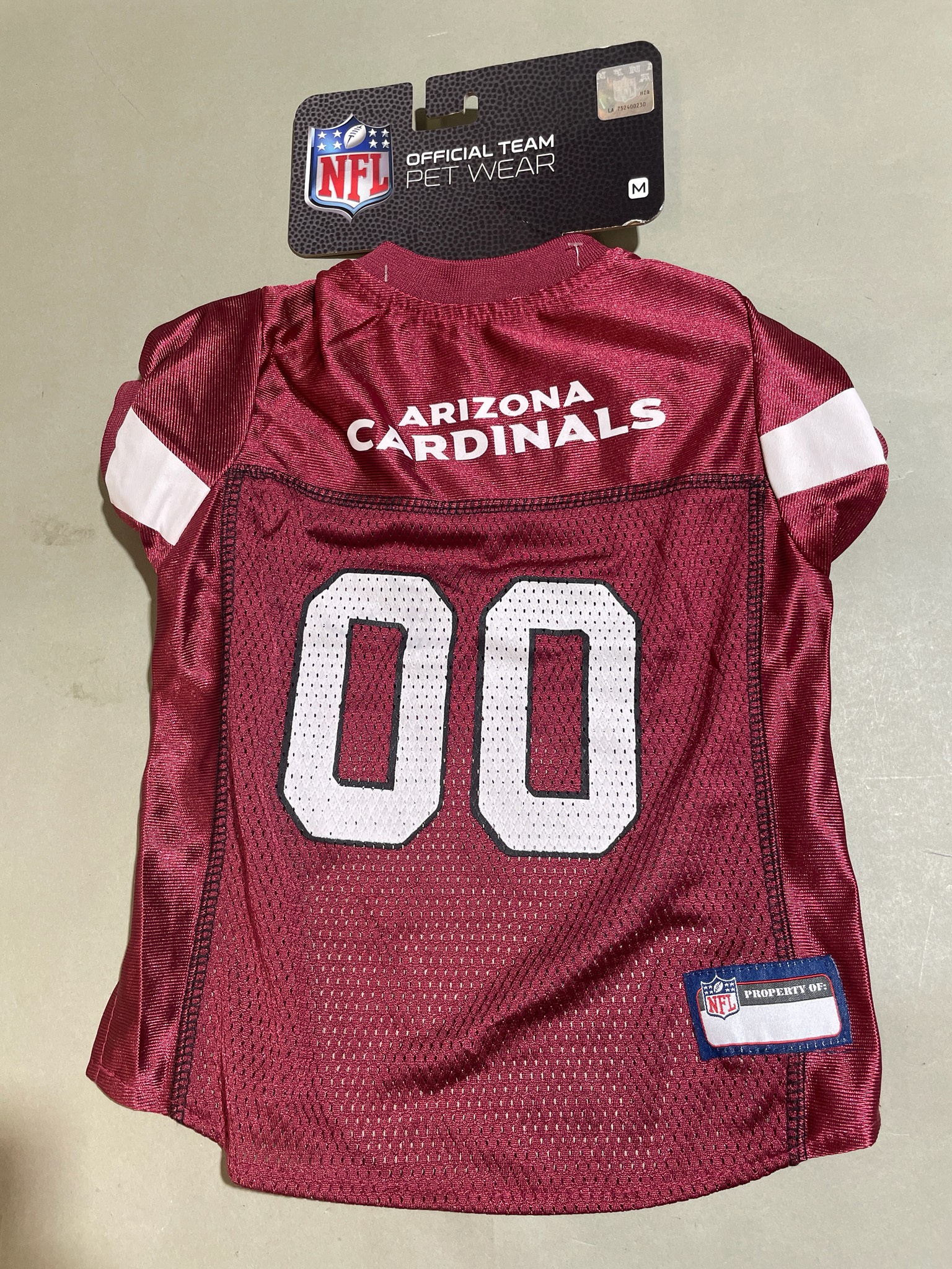 NFL Cardinal Red Mesh Pet Jersey Size Medium