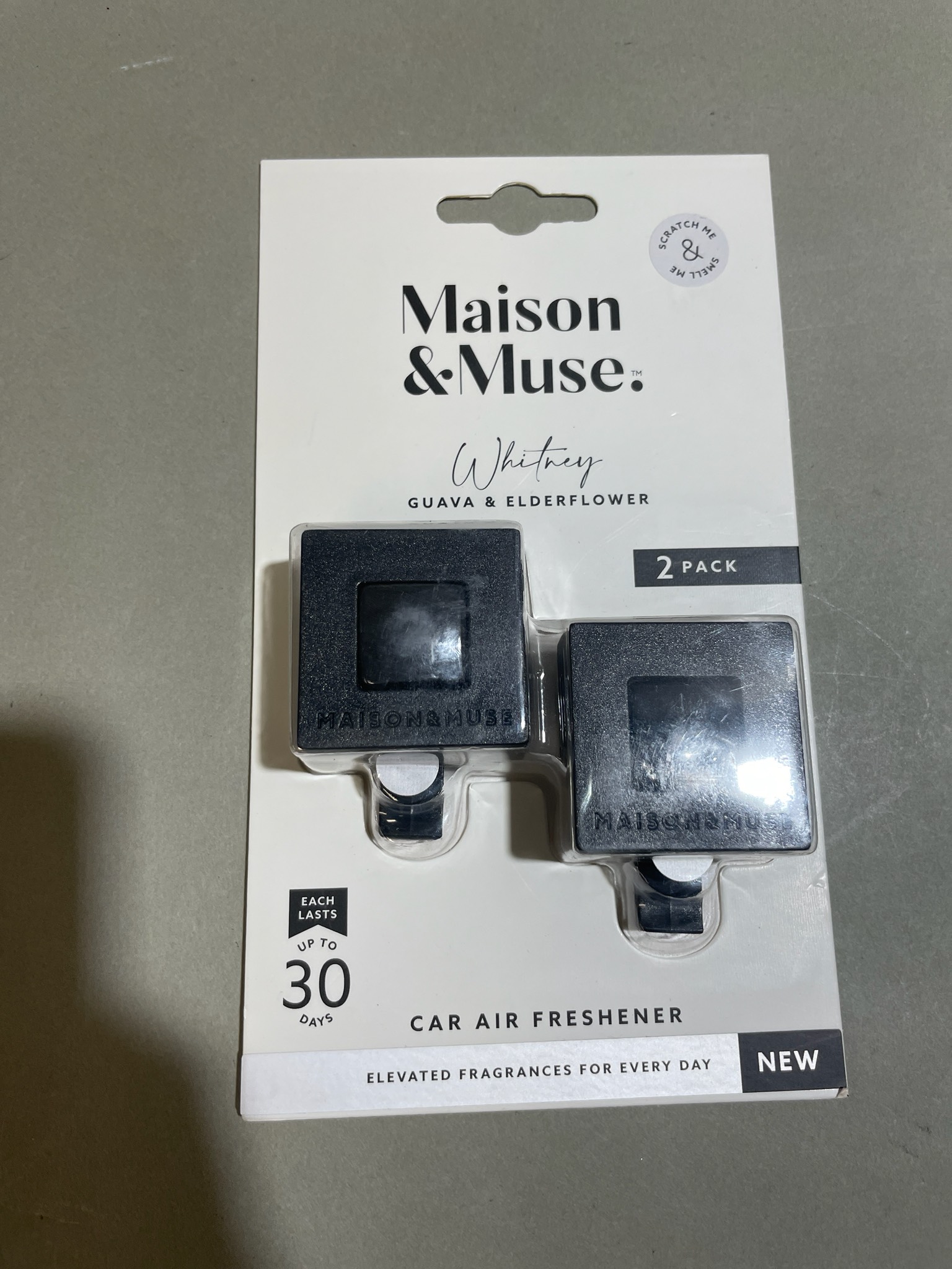 Maison & Muse Black 2-Pack Car Vent Clip Air Freshener