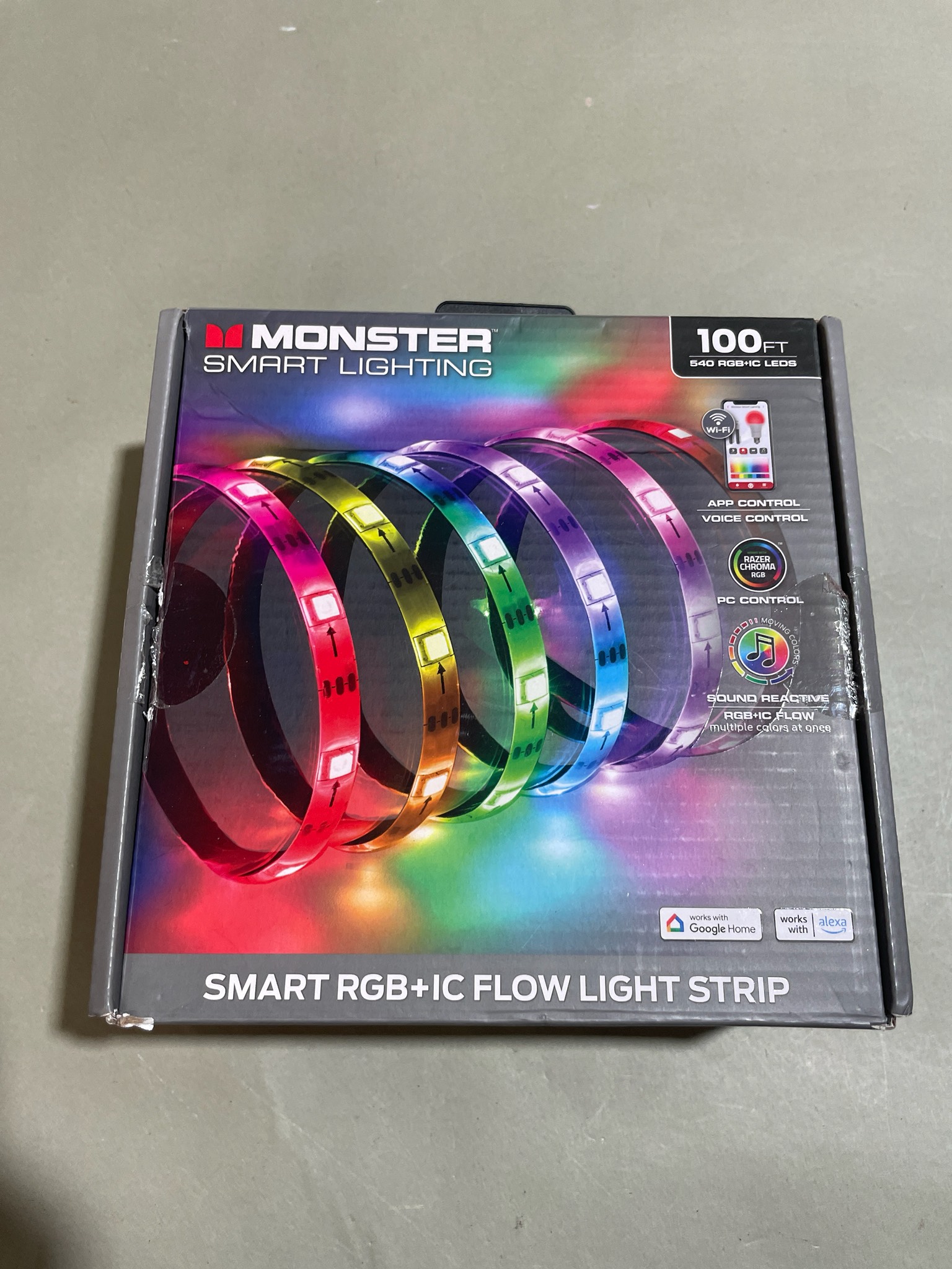 Monster Multi-Color Smart RGB IC LED Light Strip Size 100ft