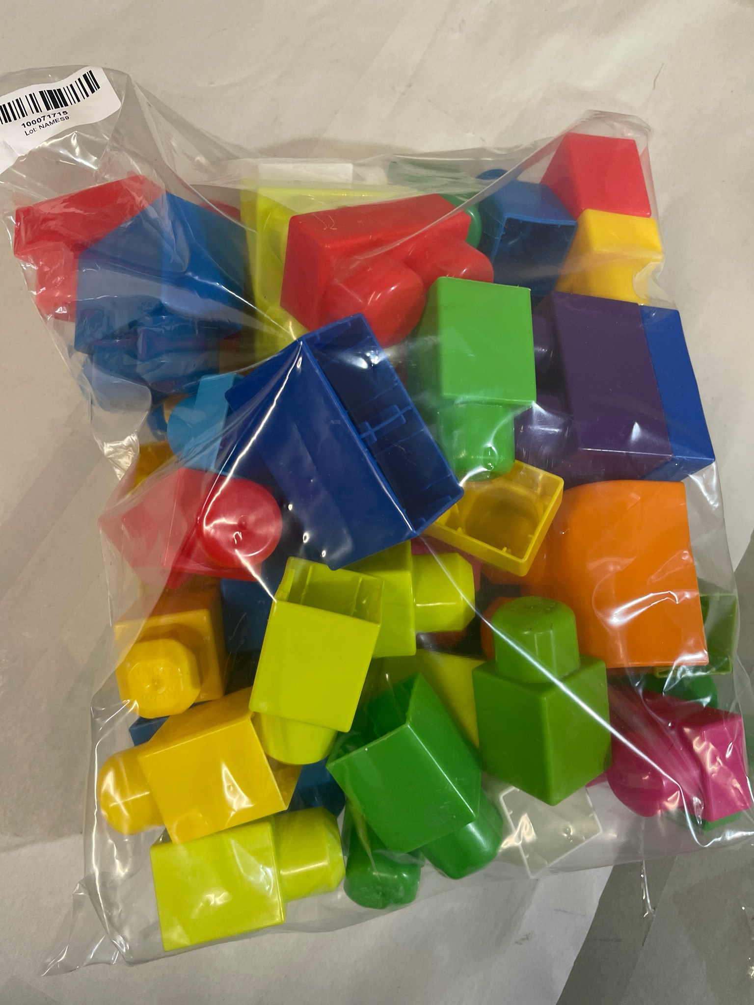Multi-Color Plastic Building Blocks
