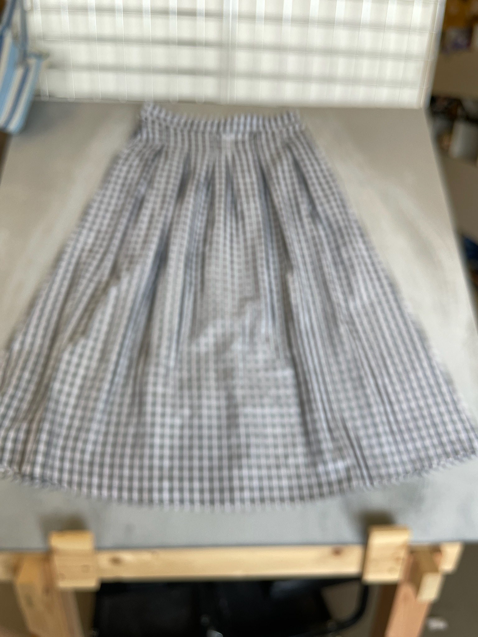 2n2ed Black and White Gingham Woven Pleated Skirt Size XL
