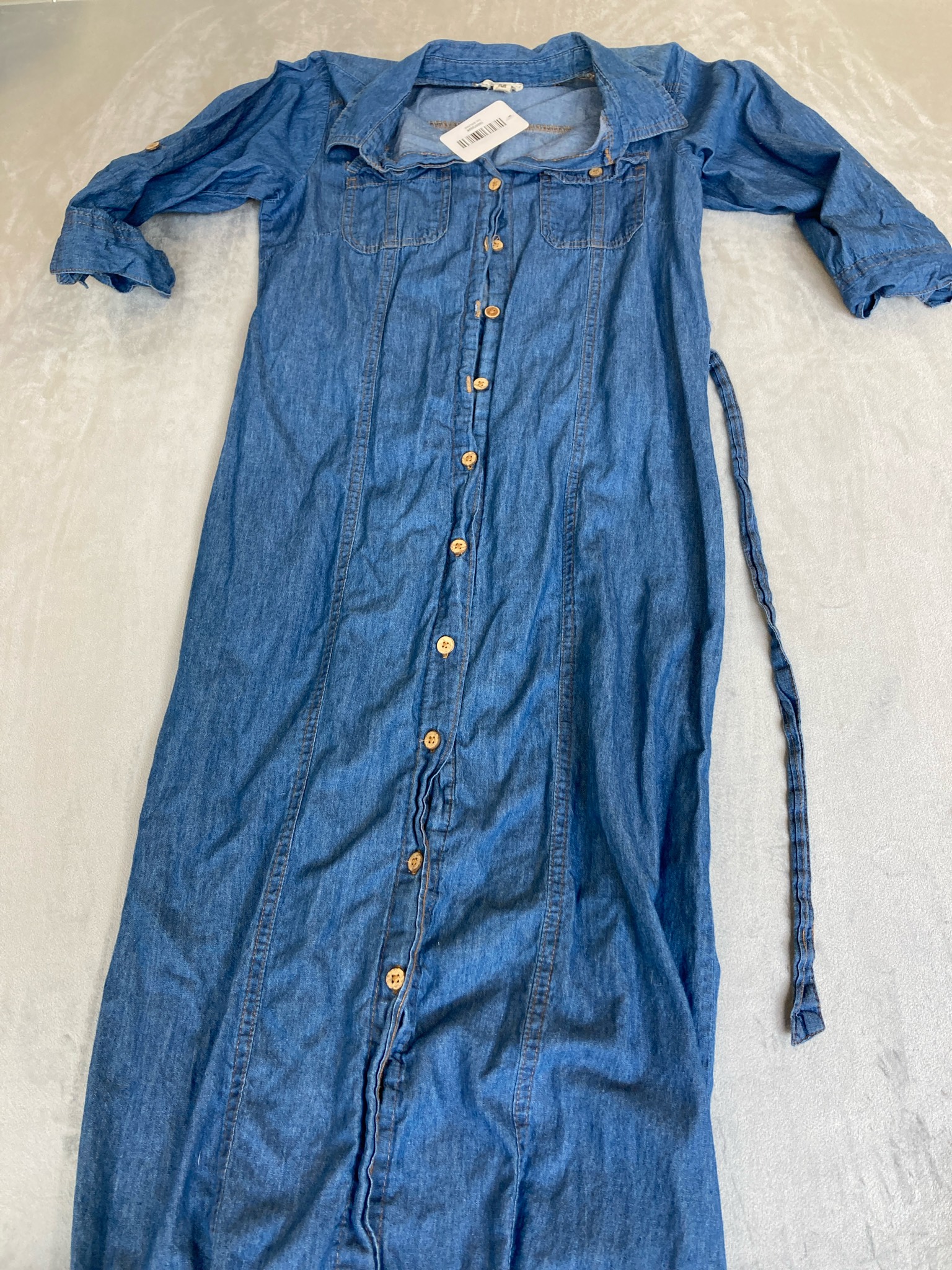 Kings Road Medium Blue Denim Shirt Dress Size M