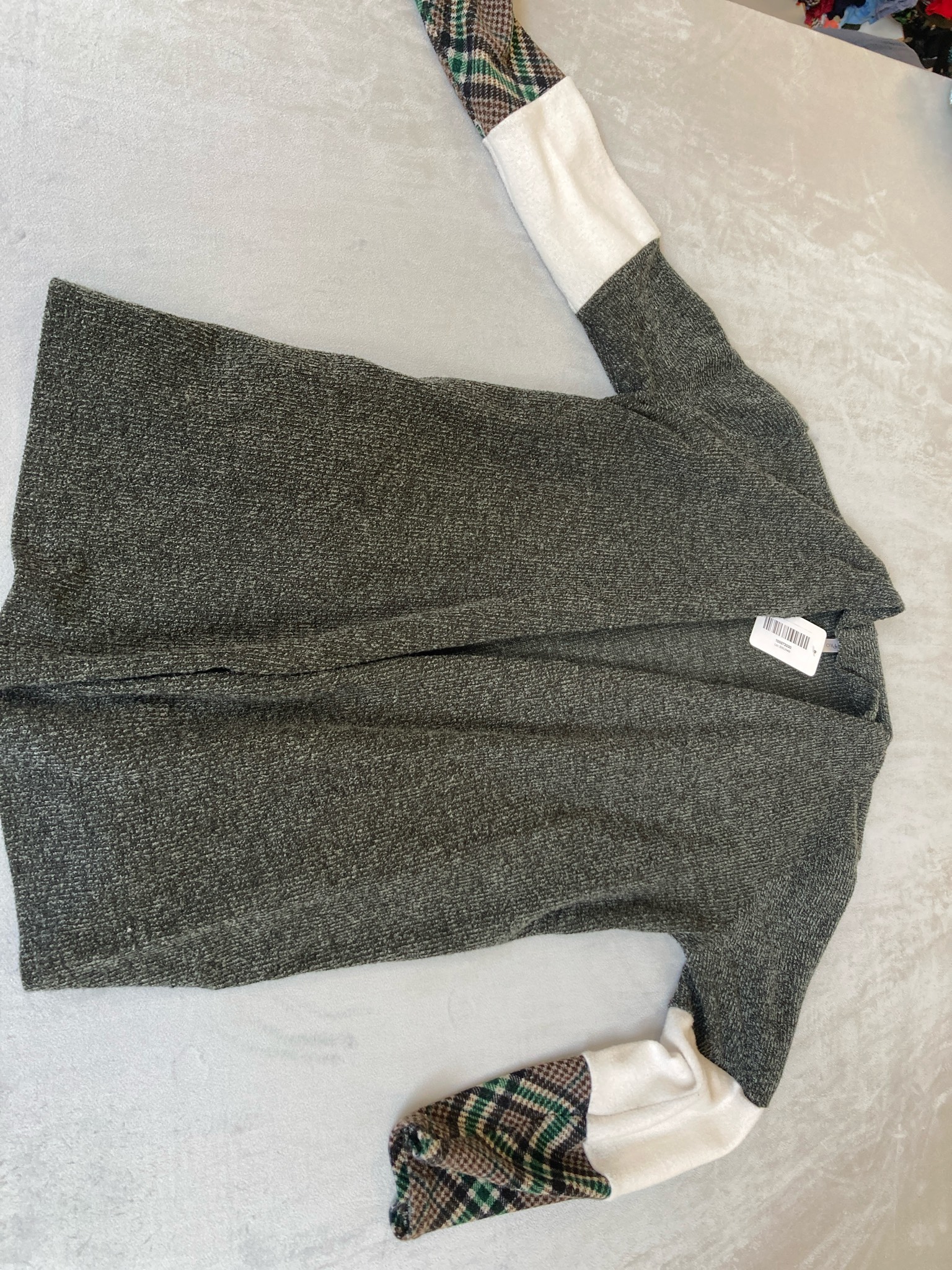 Acting Pro Dark Gray Heathered Knit Sweater Size Small
