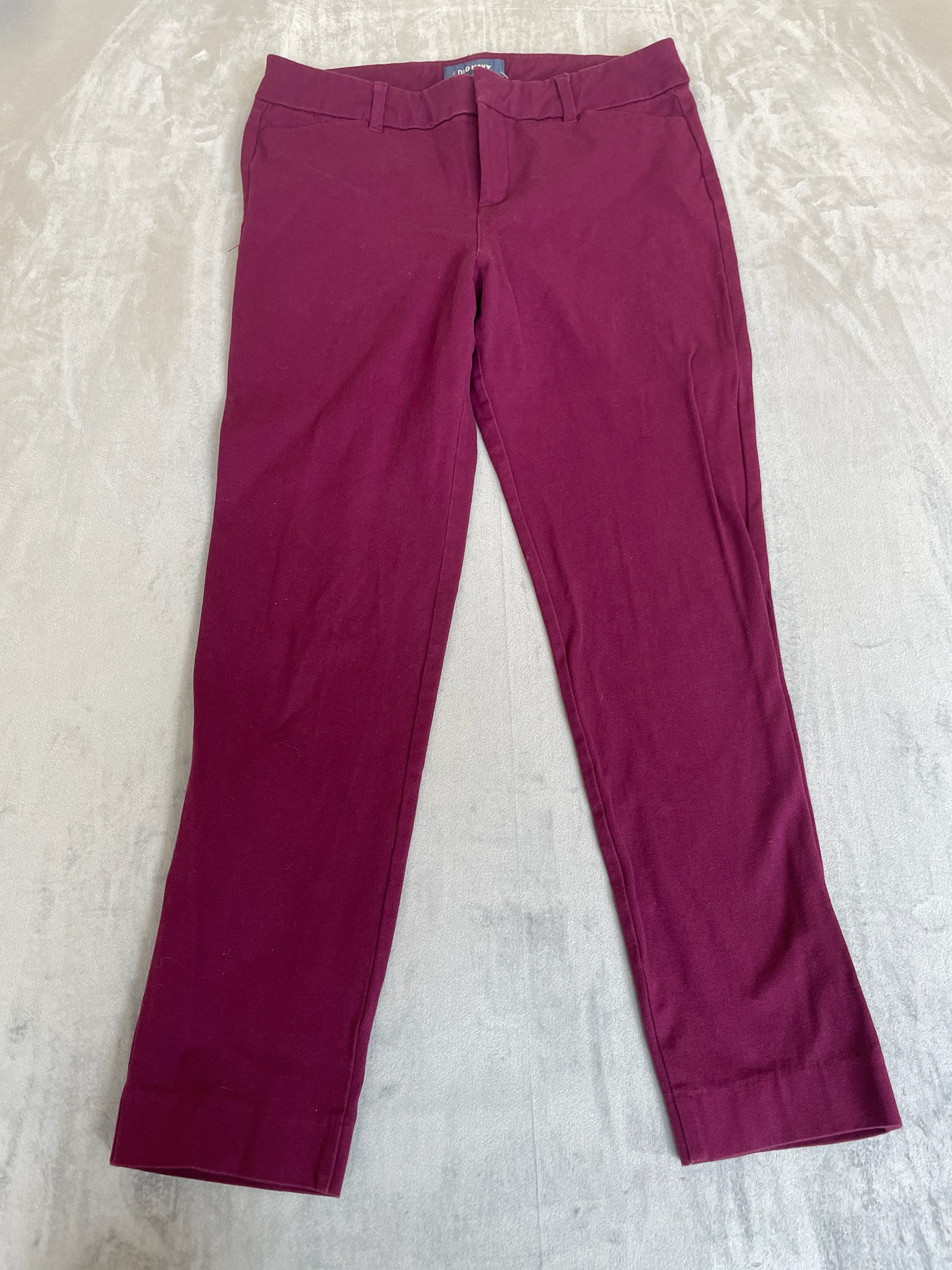 Old Navy Burgundy Ponte Knit Ankle Pants