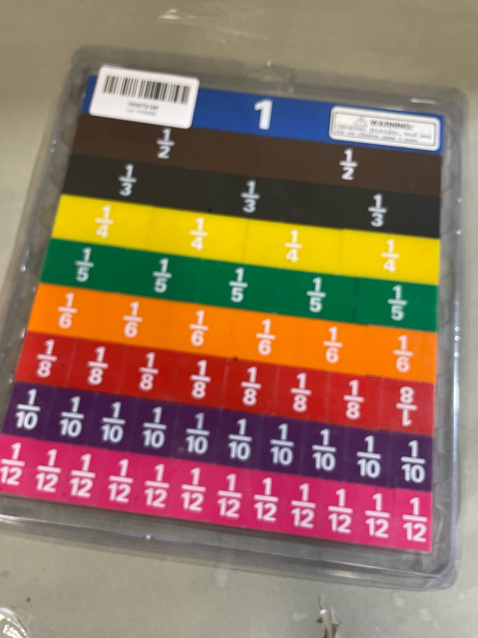 Rainbow Fraction Tiles