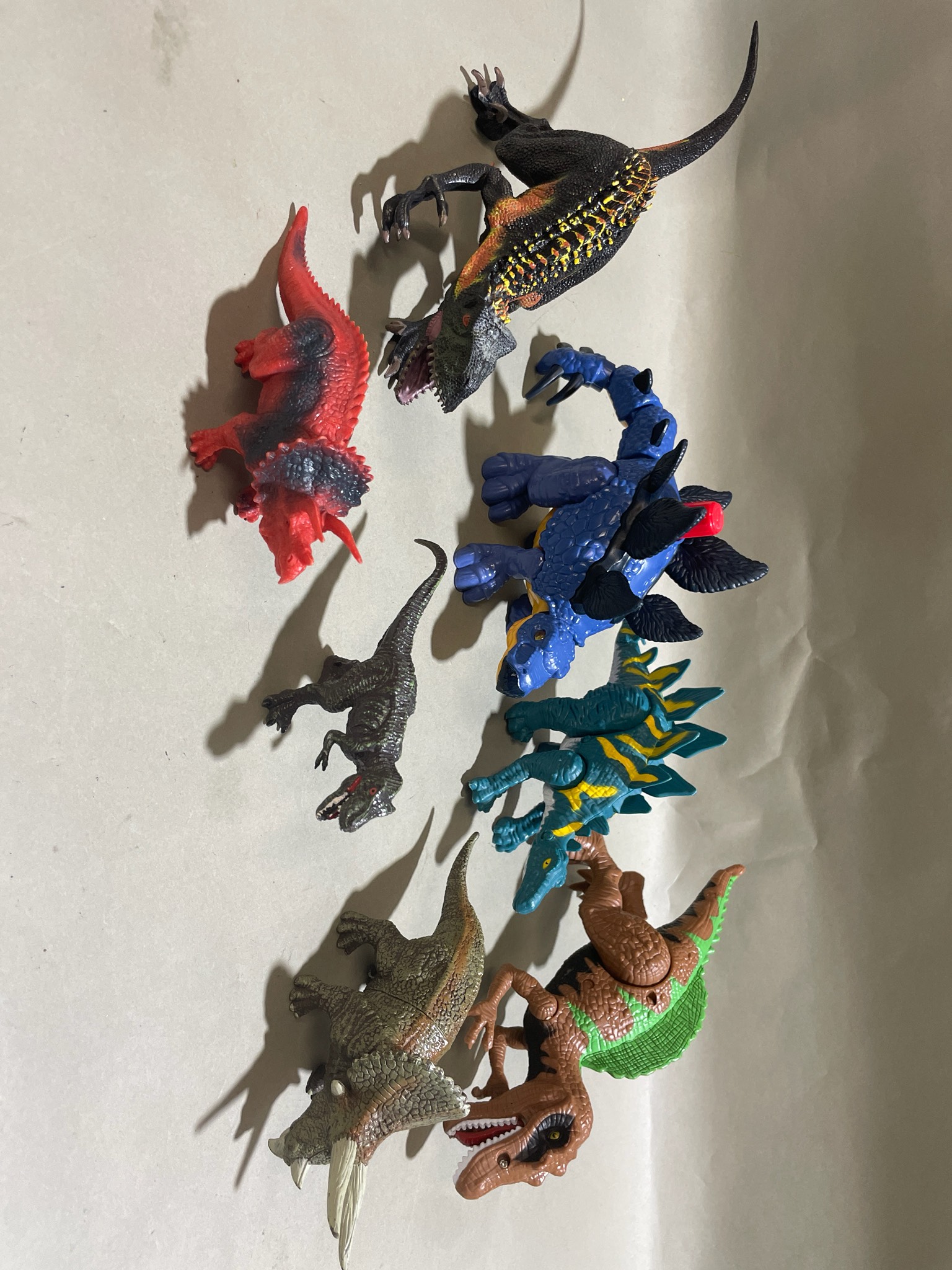 Multicolor Assorted Plastic Dinosaur Figures