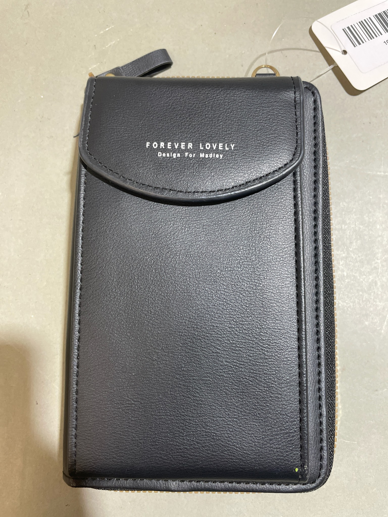 Forever Lovely Black Zip-Around Wallet