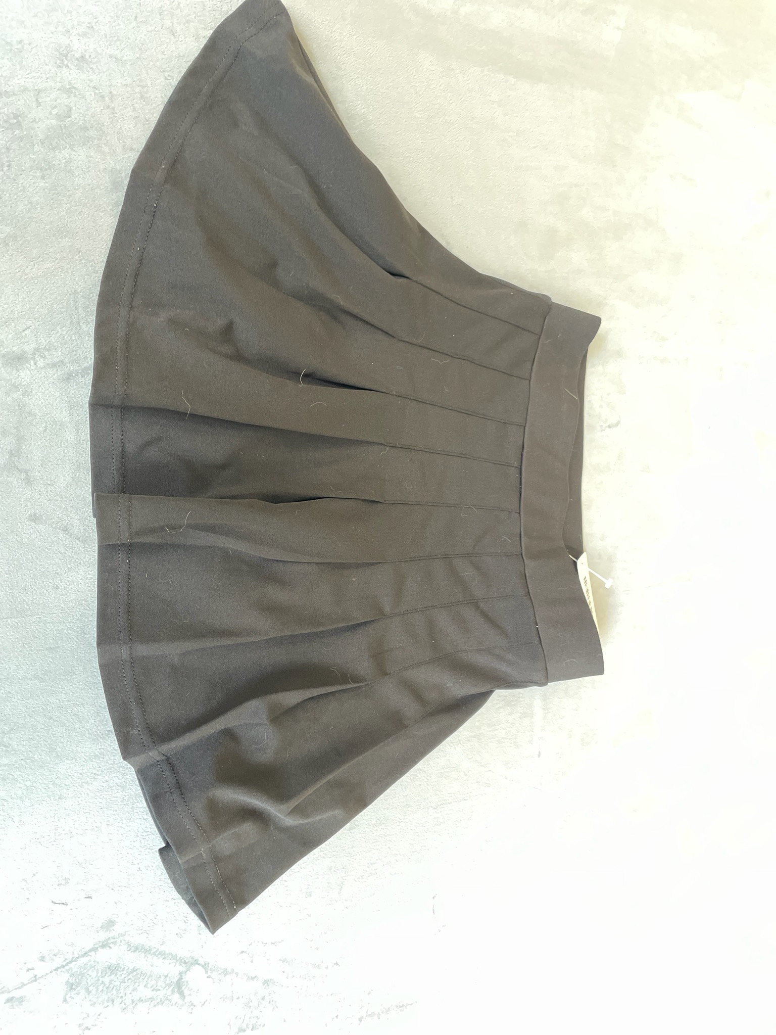 Indero Active Black Polyester-Spandex Pleated Skirt Size S