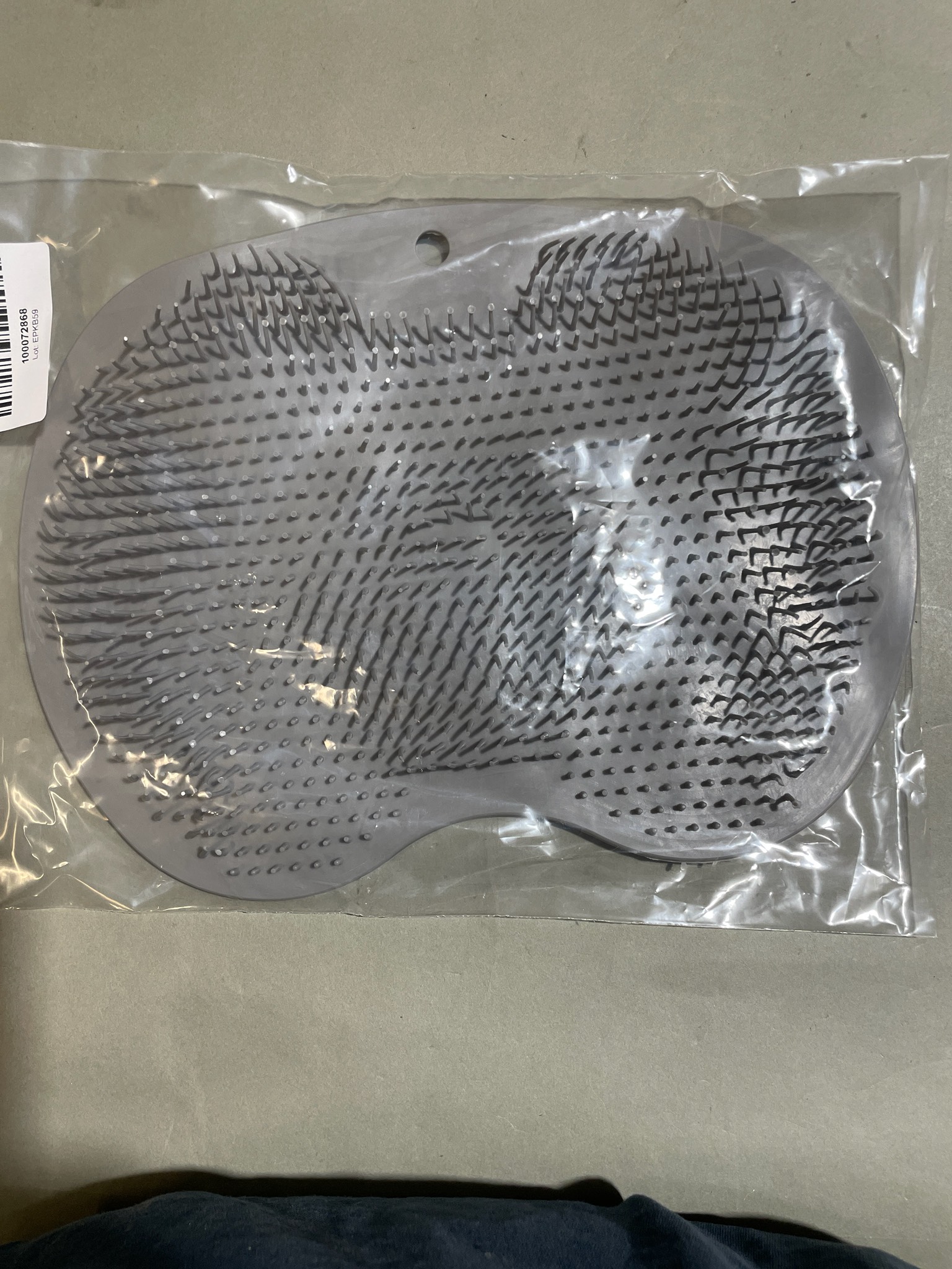 Gray Bristle Shower Mat