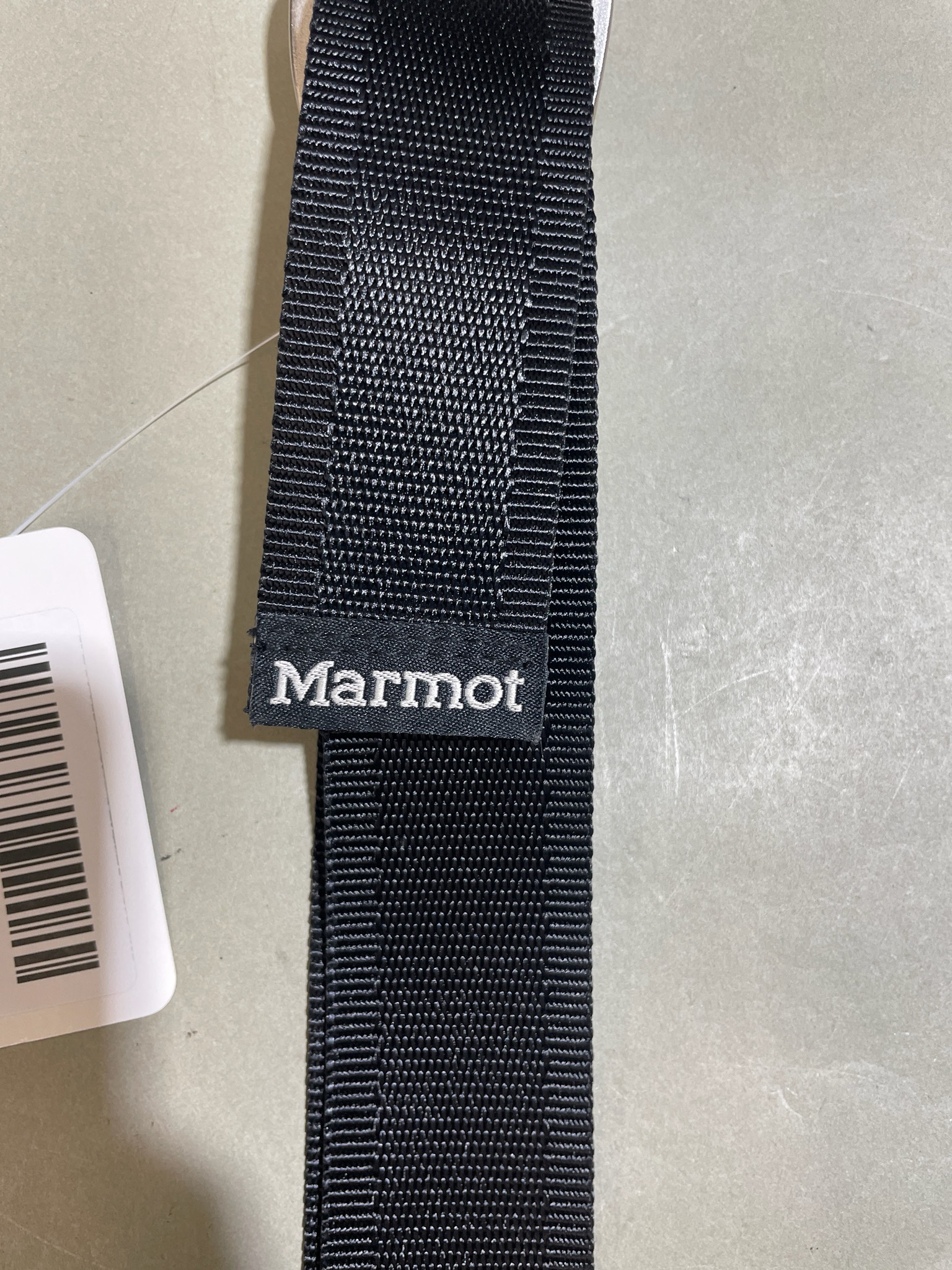 Marmot Black Nylon Webbing Strap