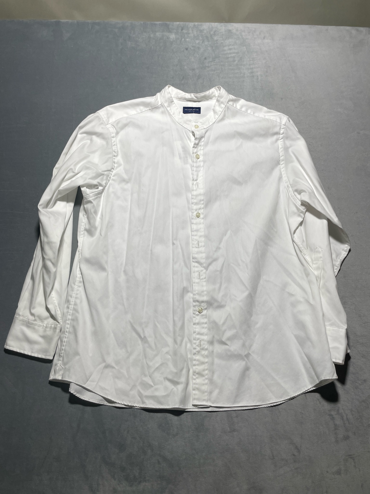 Proper Cloth White Cotton button up shirt