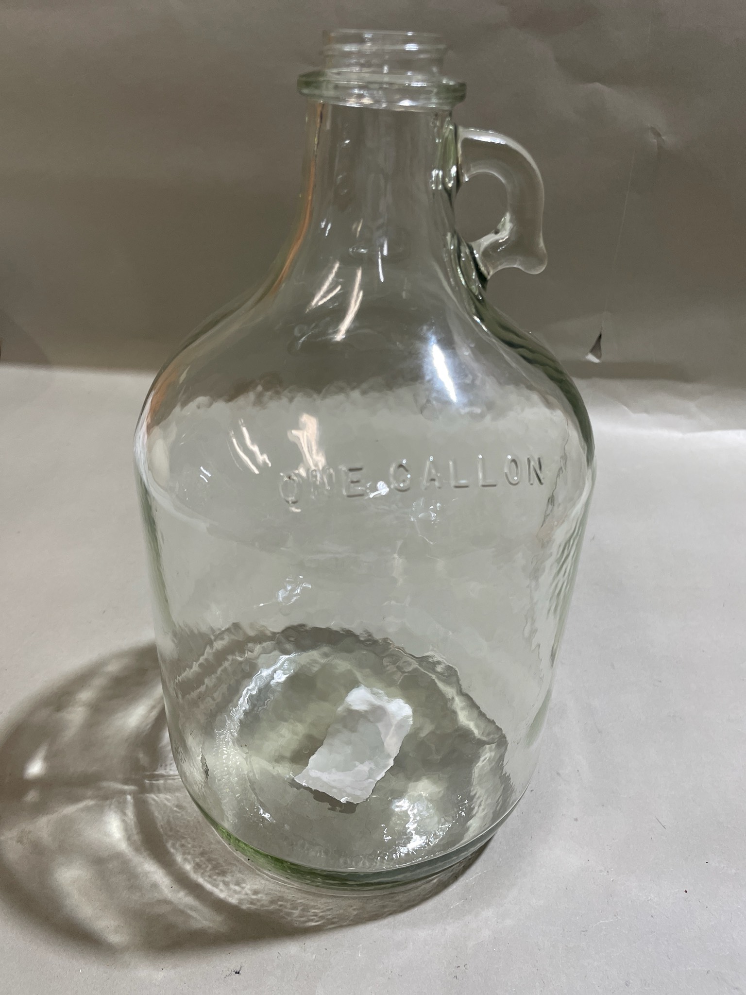Clear Glass Jug Size One Gallon