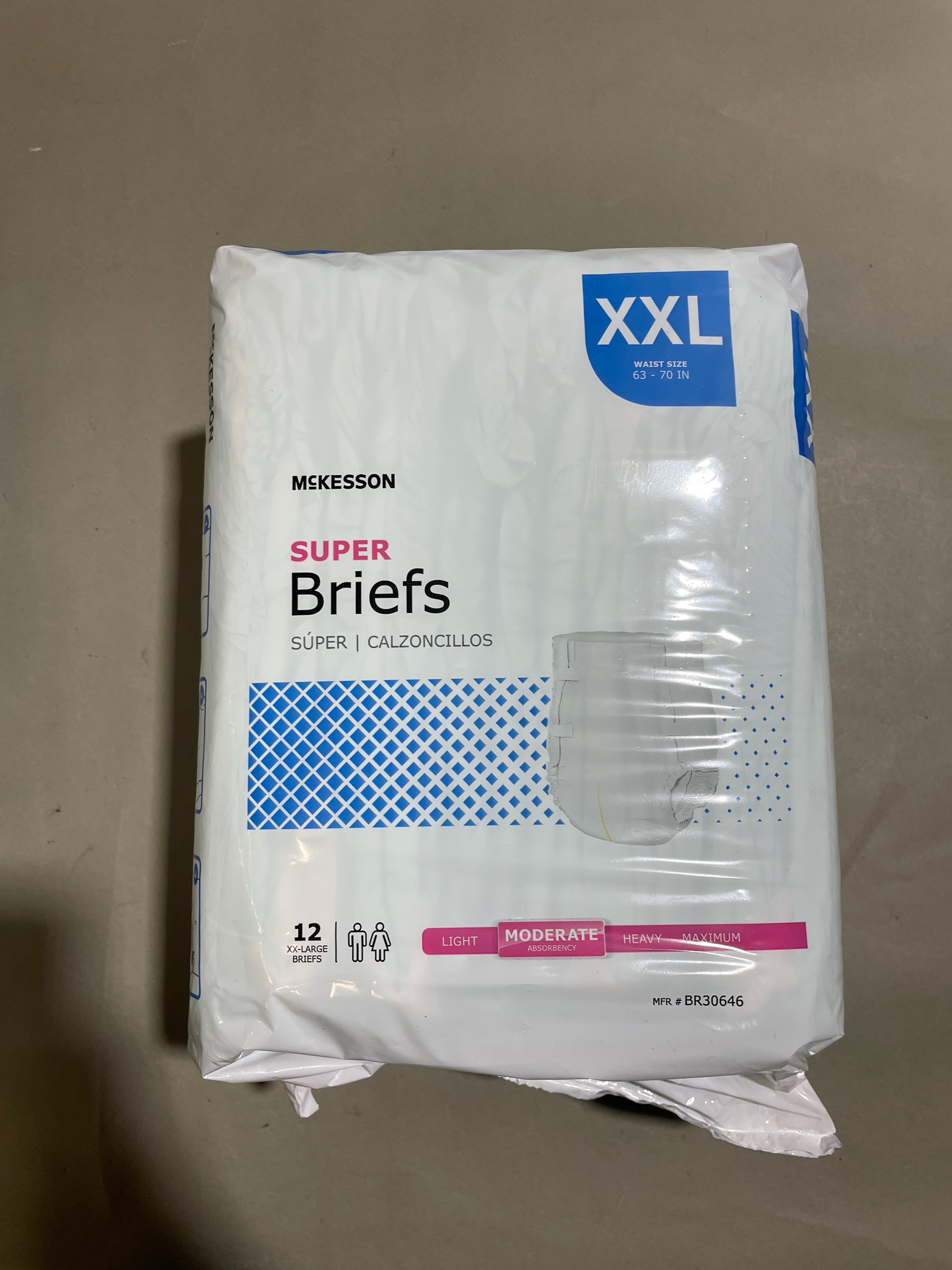 McKesson White Disposable Briefs Size XXL