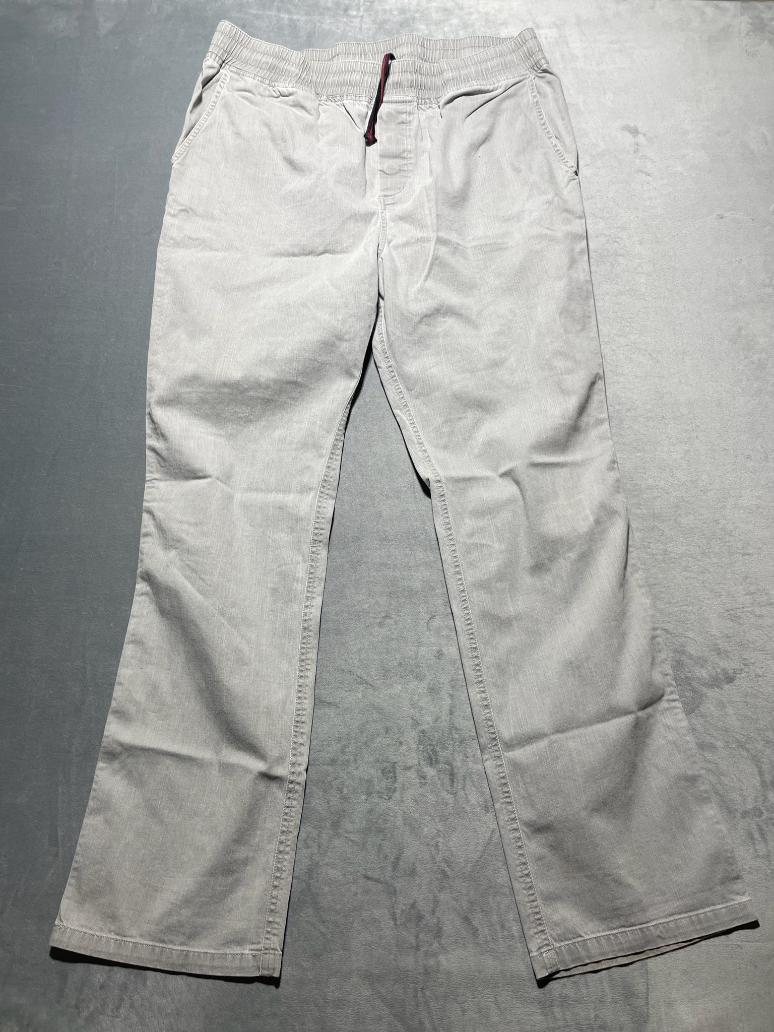 Carbon2Cobalt Light Gray Cotton Blend Drawstring Pants Size M