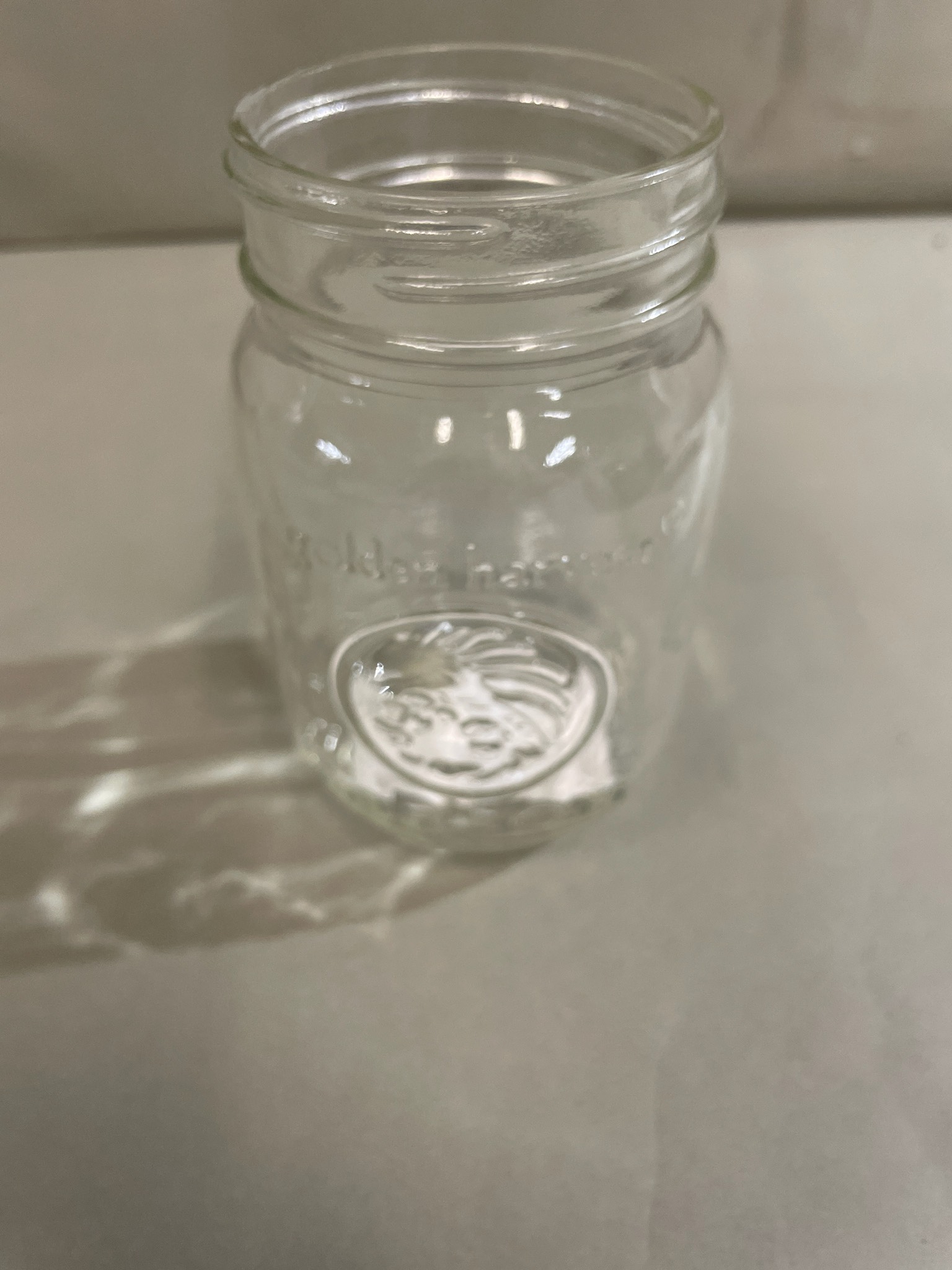 Clear Threaded Glass Jar