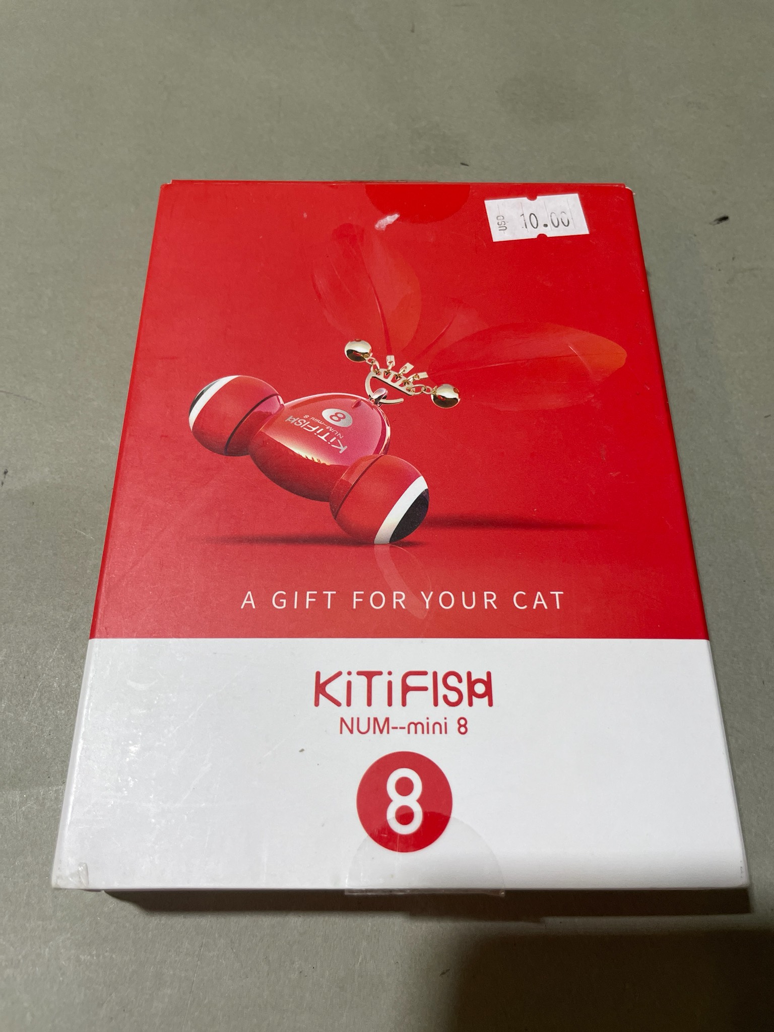 KiTiFiSH Red Rechargeable Interactive Cat Toy Size 56 x 46 x 20 mm