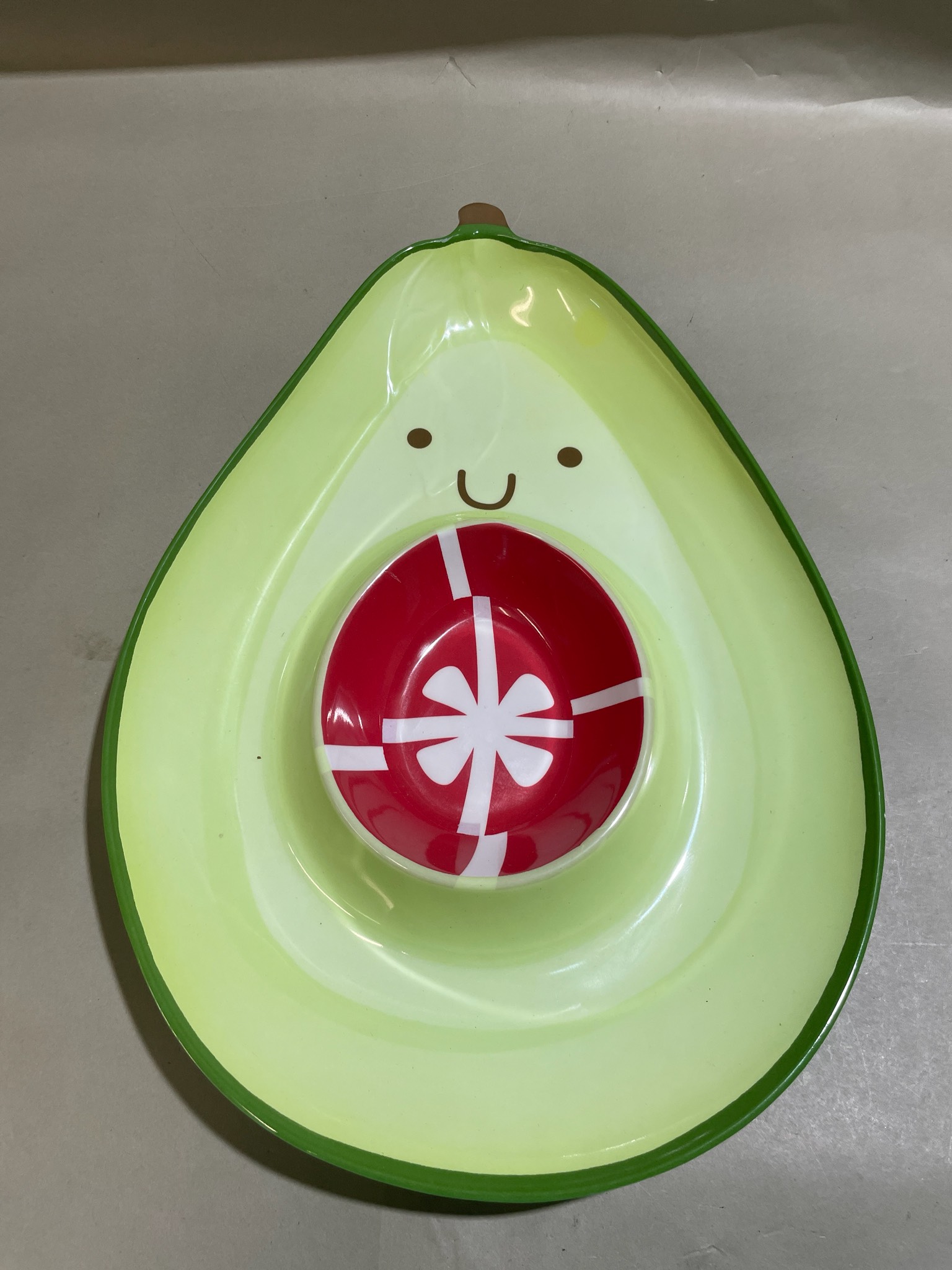 Novogratz Light Green Melamine Avocado Serving Bowl