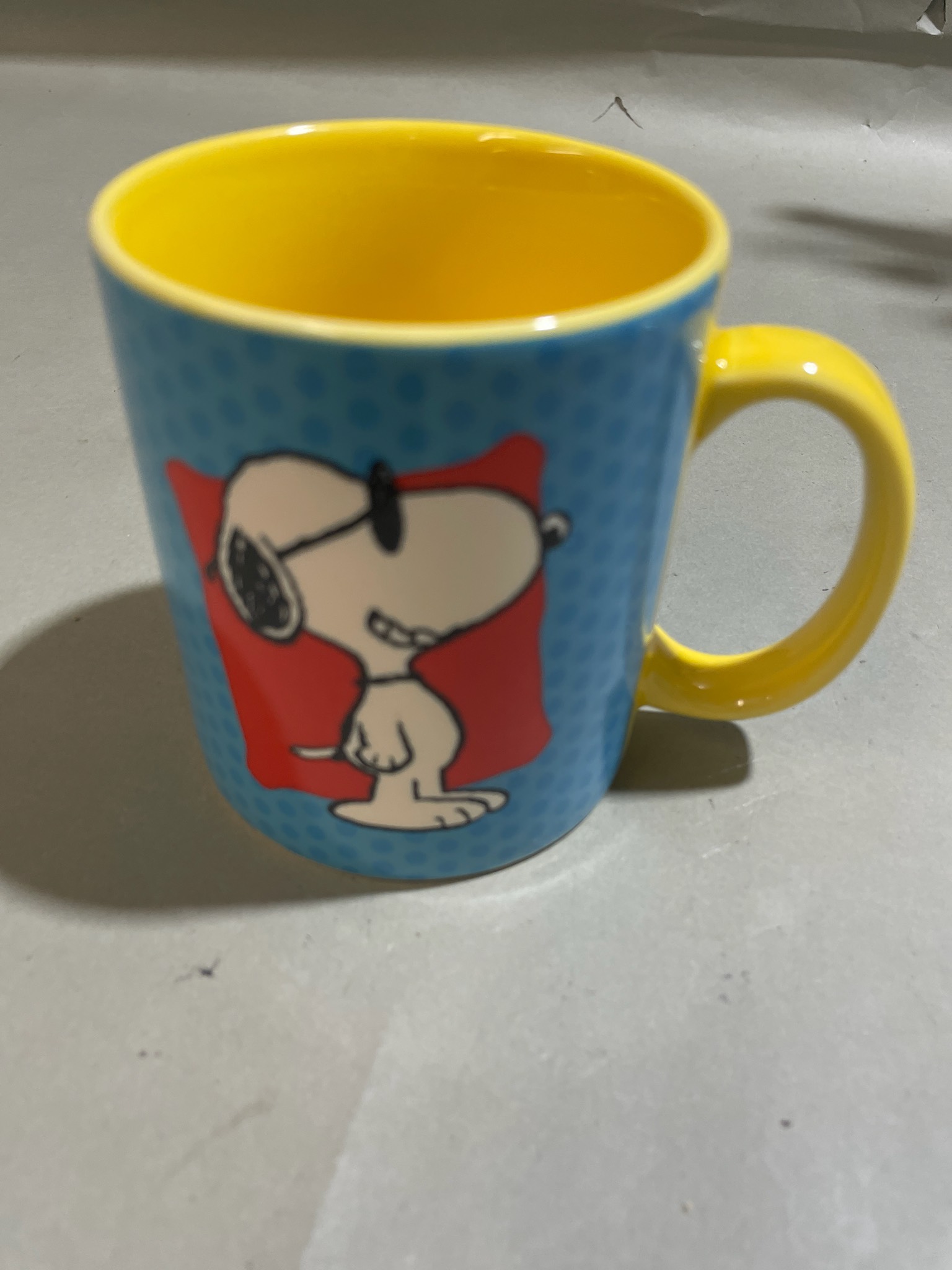 Peanuts Blue and Yellow Ceramic Mug