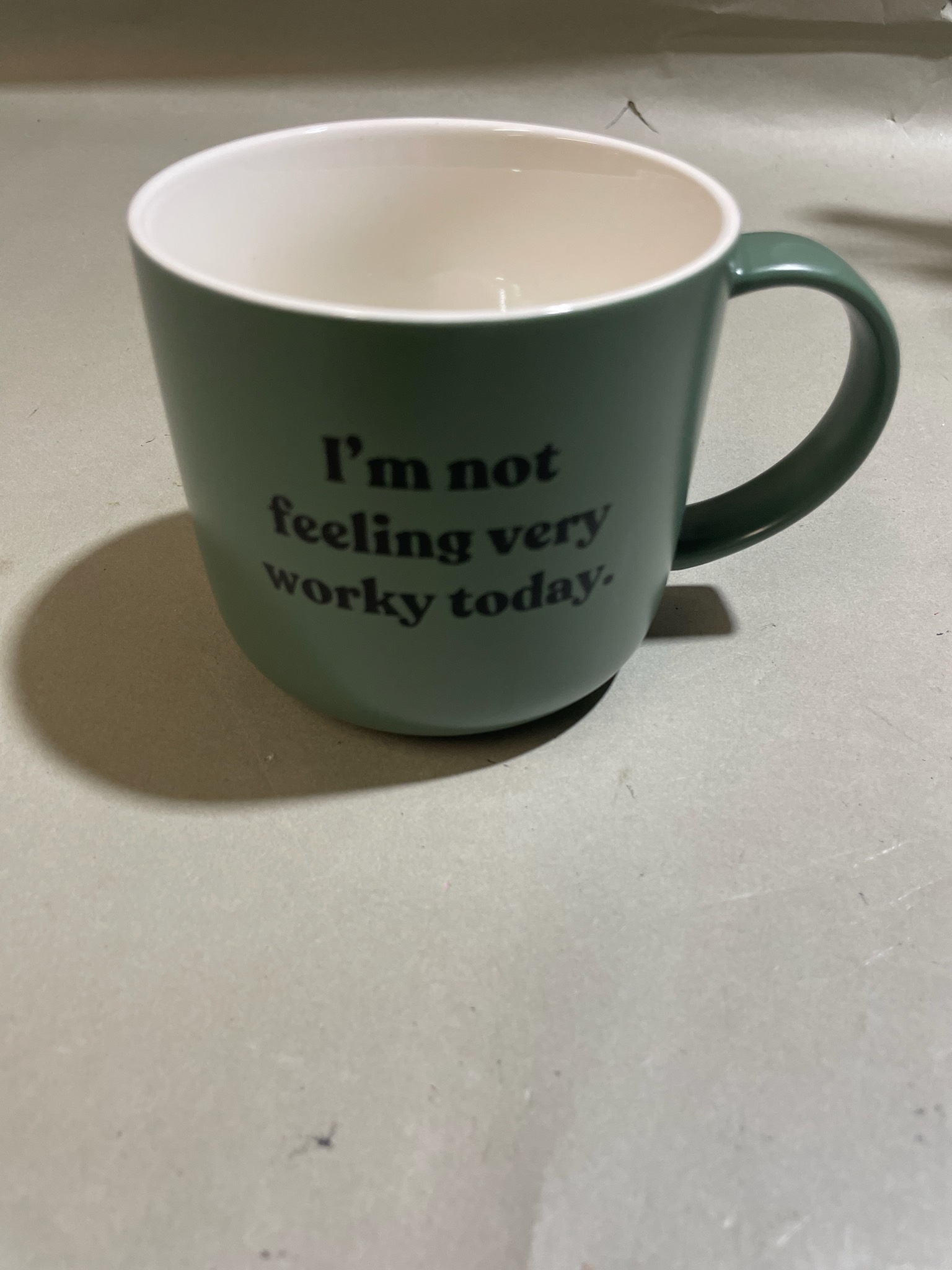 Green Ceramic Printed Mug