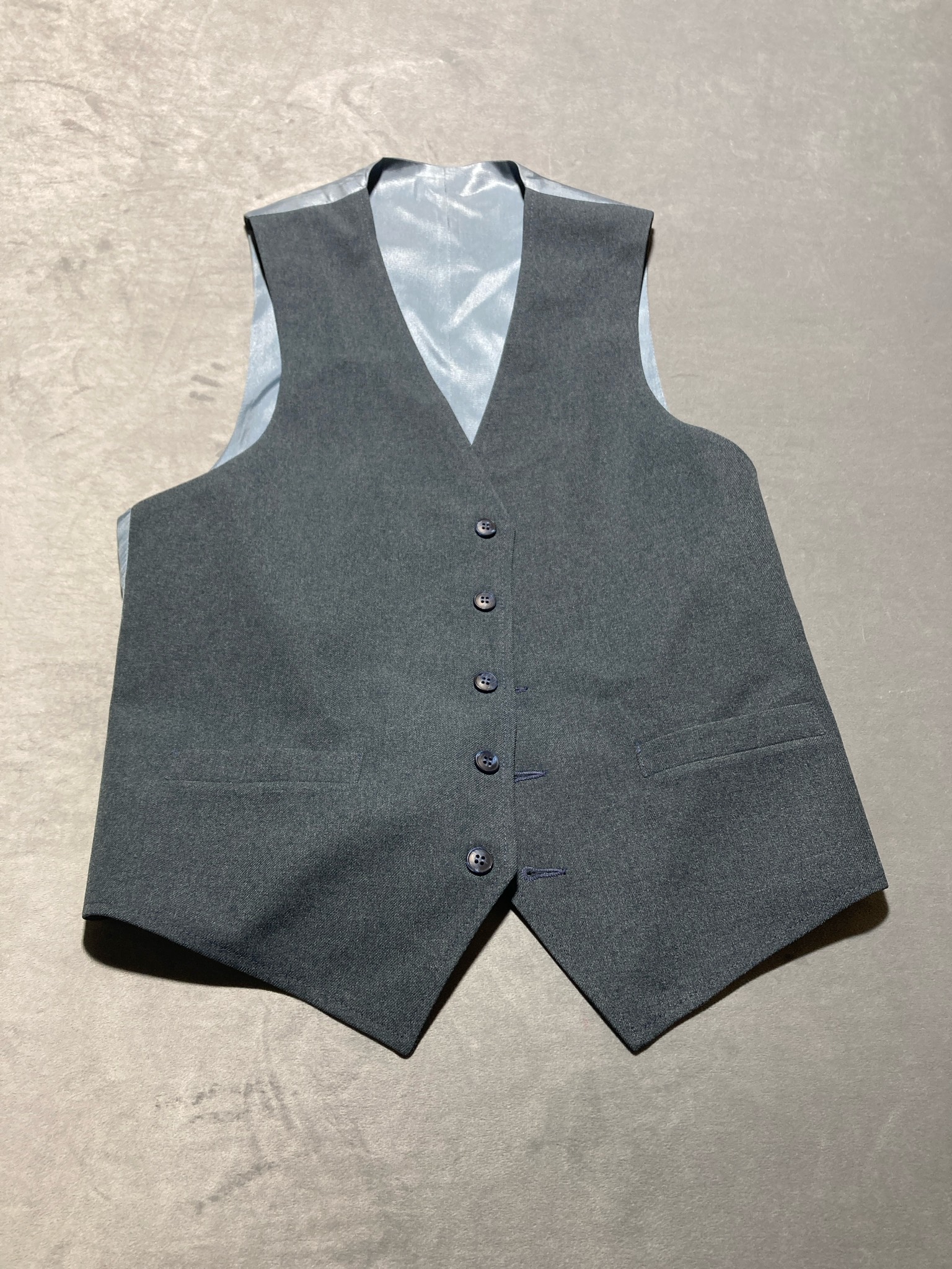 Charcoal Gray Woven Vest