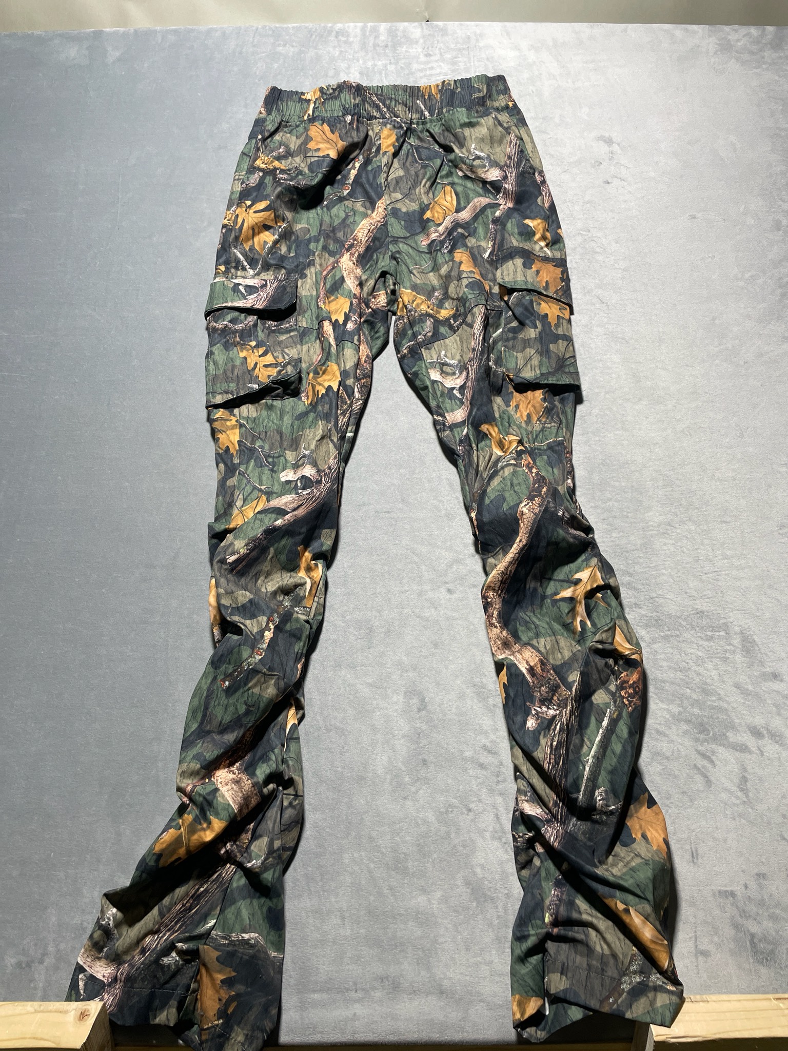 Rebel Minds Green Camouflage Polyester Cargo Pants Size XL