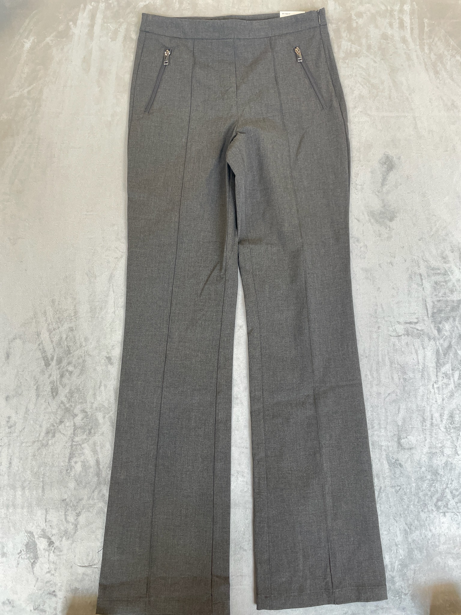ZARA Medium Gray Woven Trousers Size EUR M