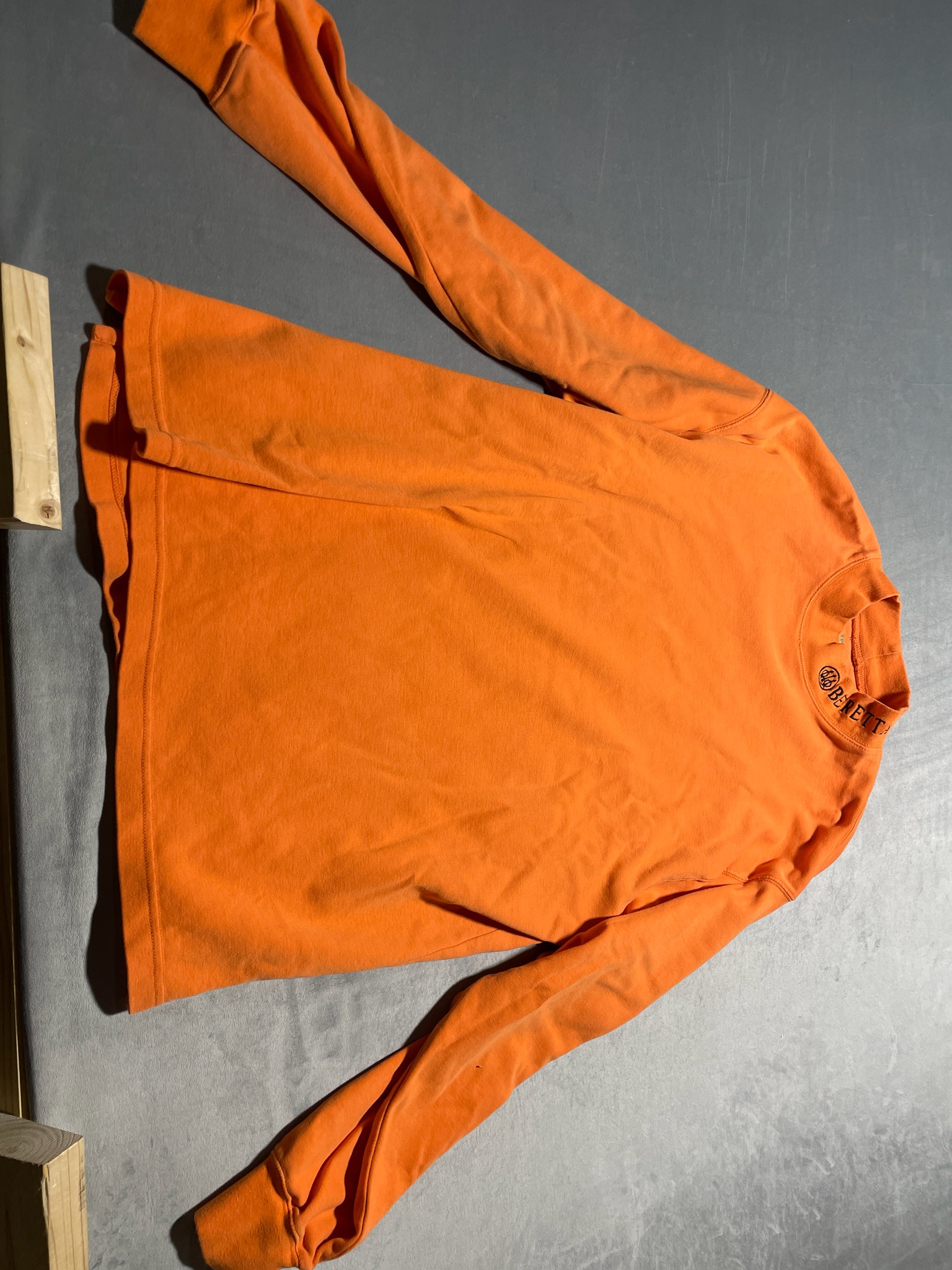 Beretta Orange Cotton Crewneck Sweatshirt Size XL