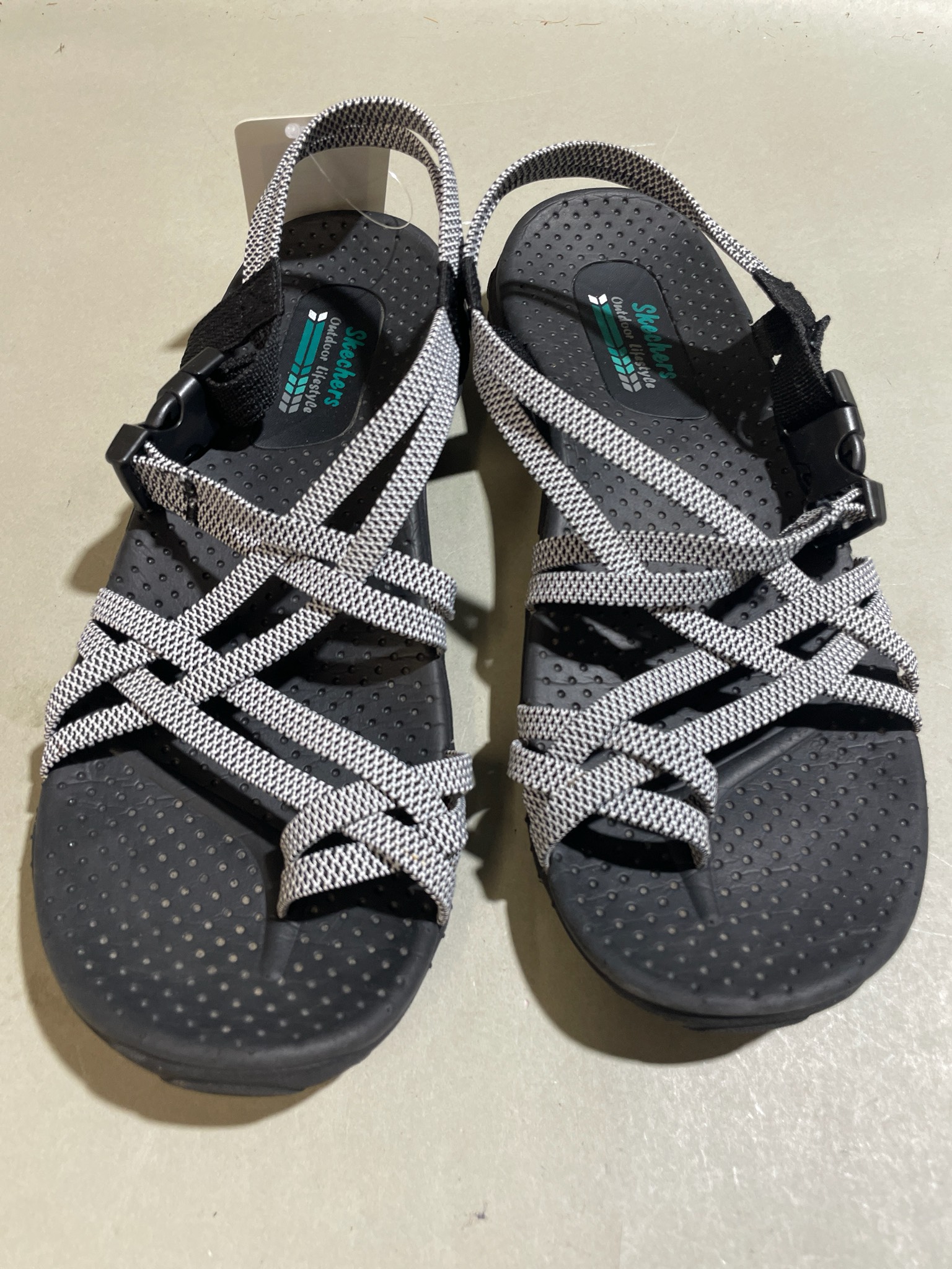Skechers Black Strappy Sport Sandals