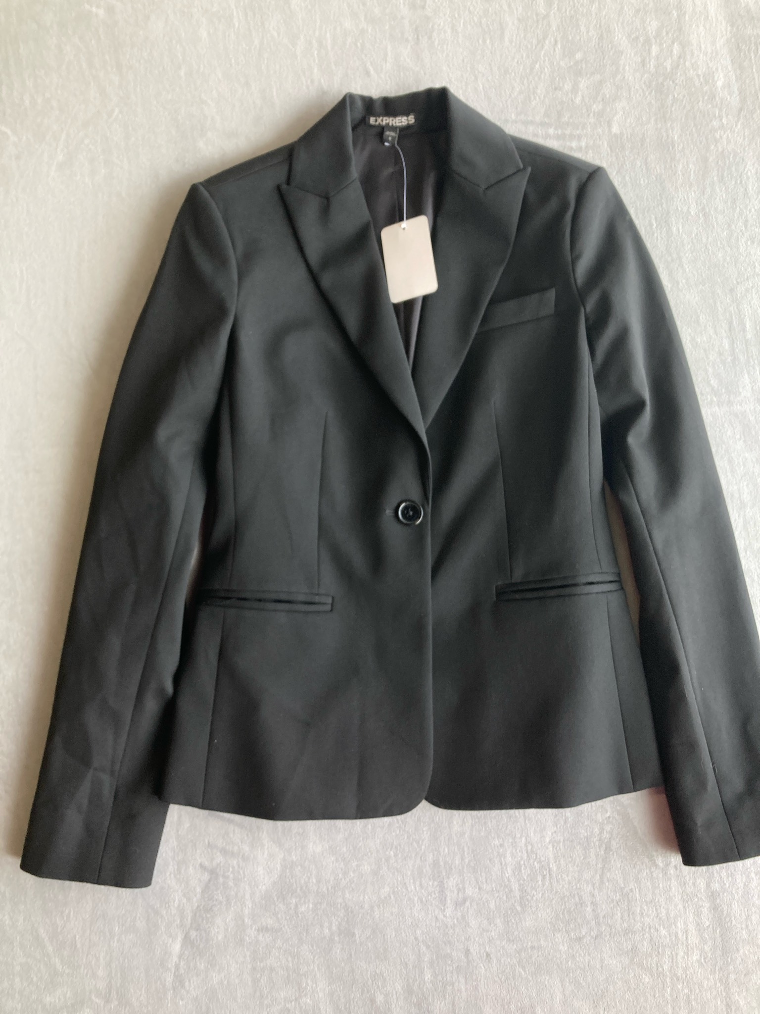 Express Black Woven Suiting Blazer Size Size 0
