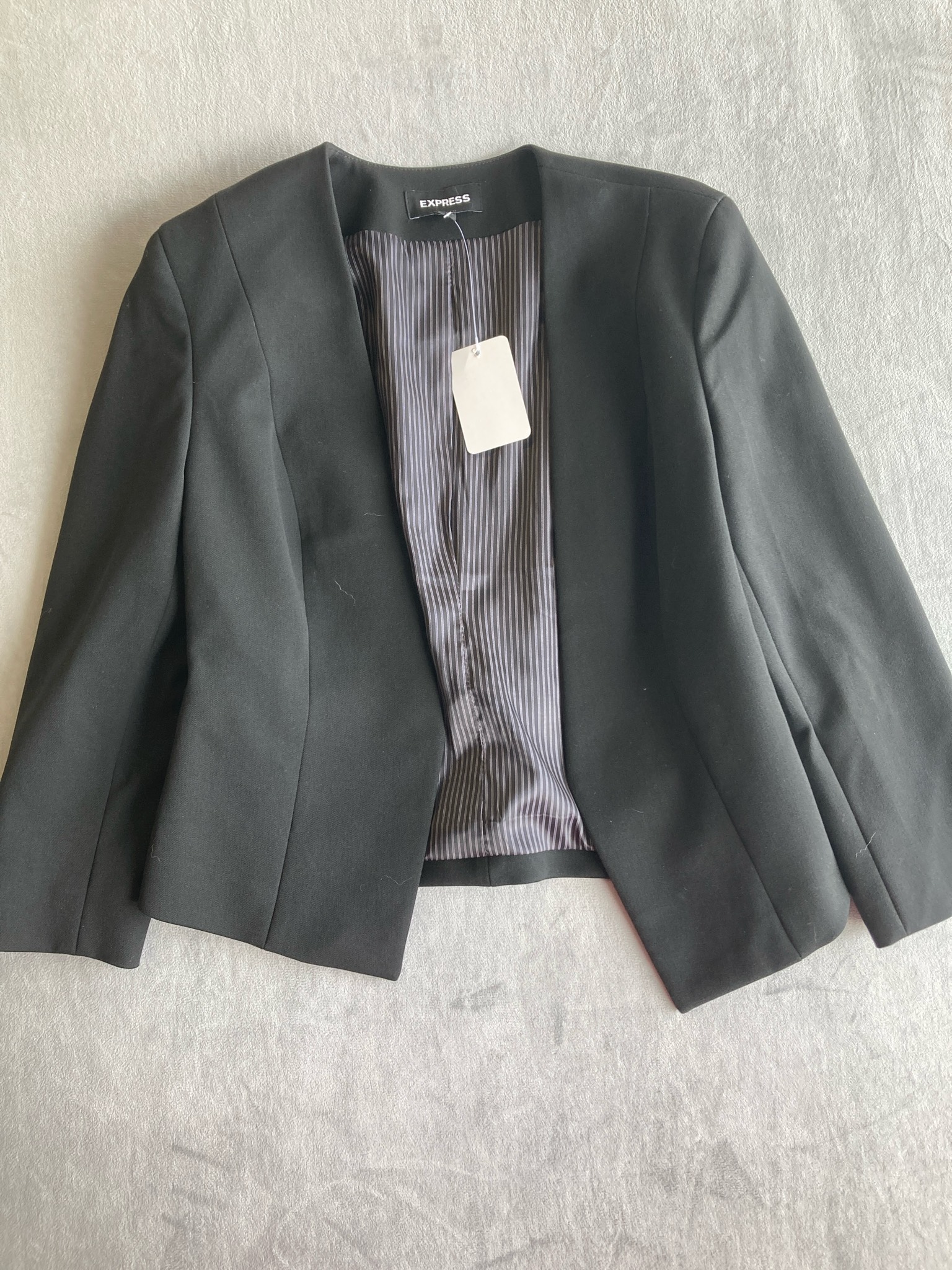 Express Black Woven Suiting Blazer Size Size 2