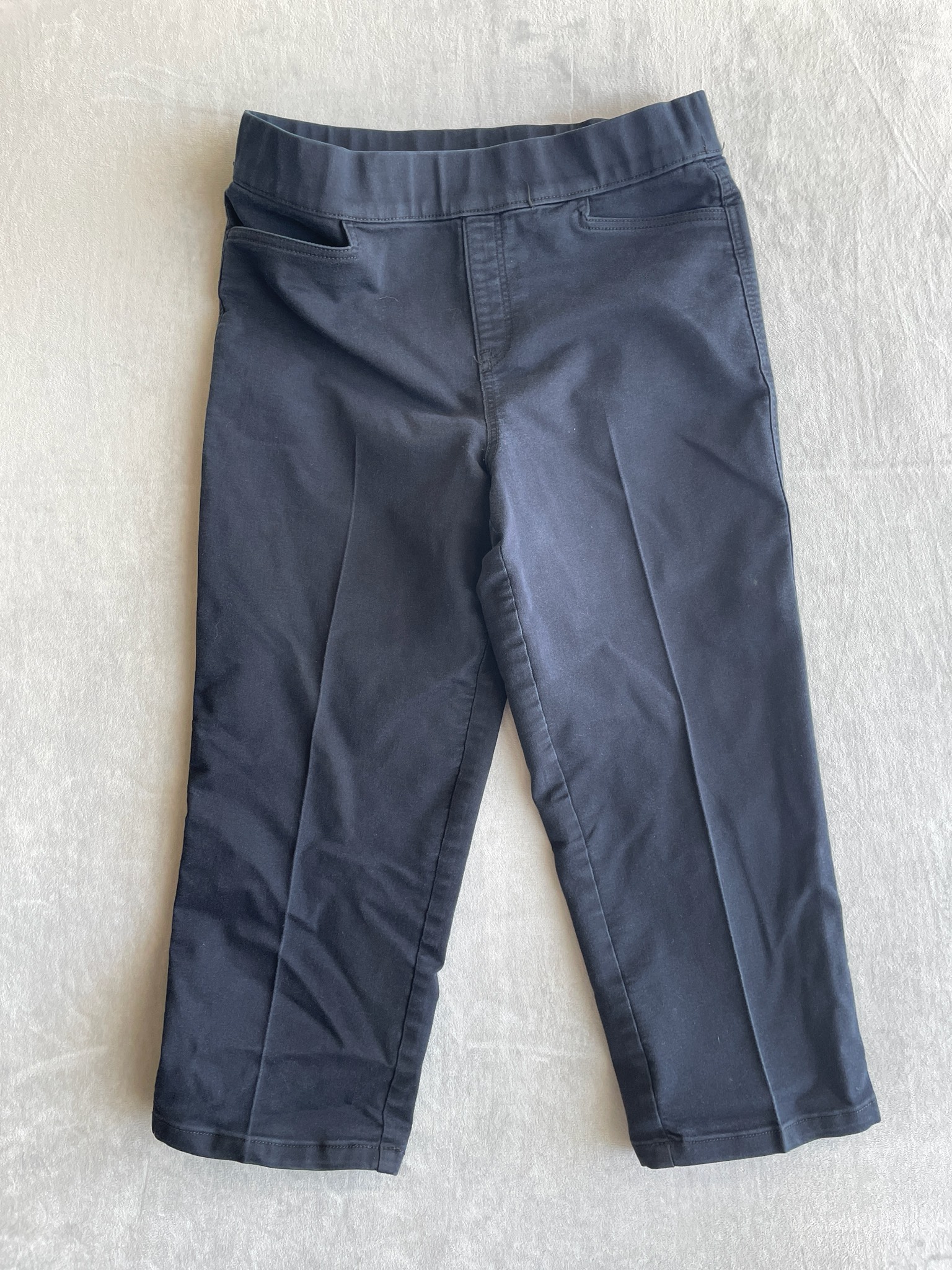 Dark Navy Stretch Woven Pants Size Size 12