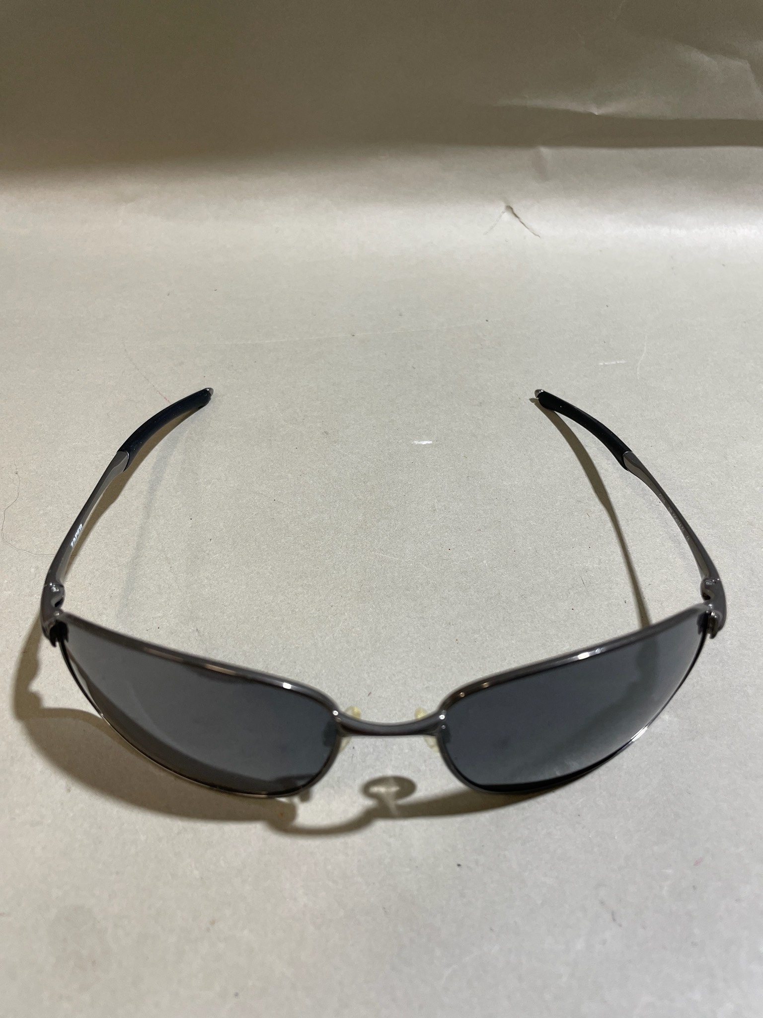 Gunmetal Metal Wraparound Sunglasses