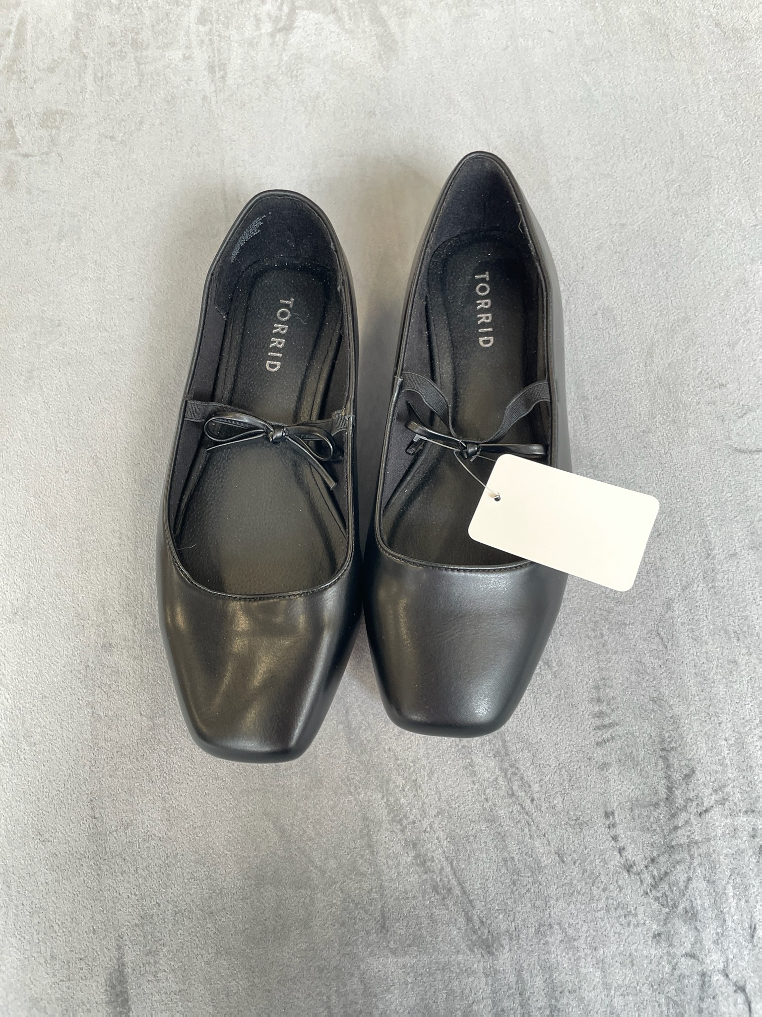Torrid Black Square-Toe Slip-On Flats